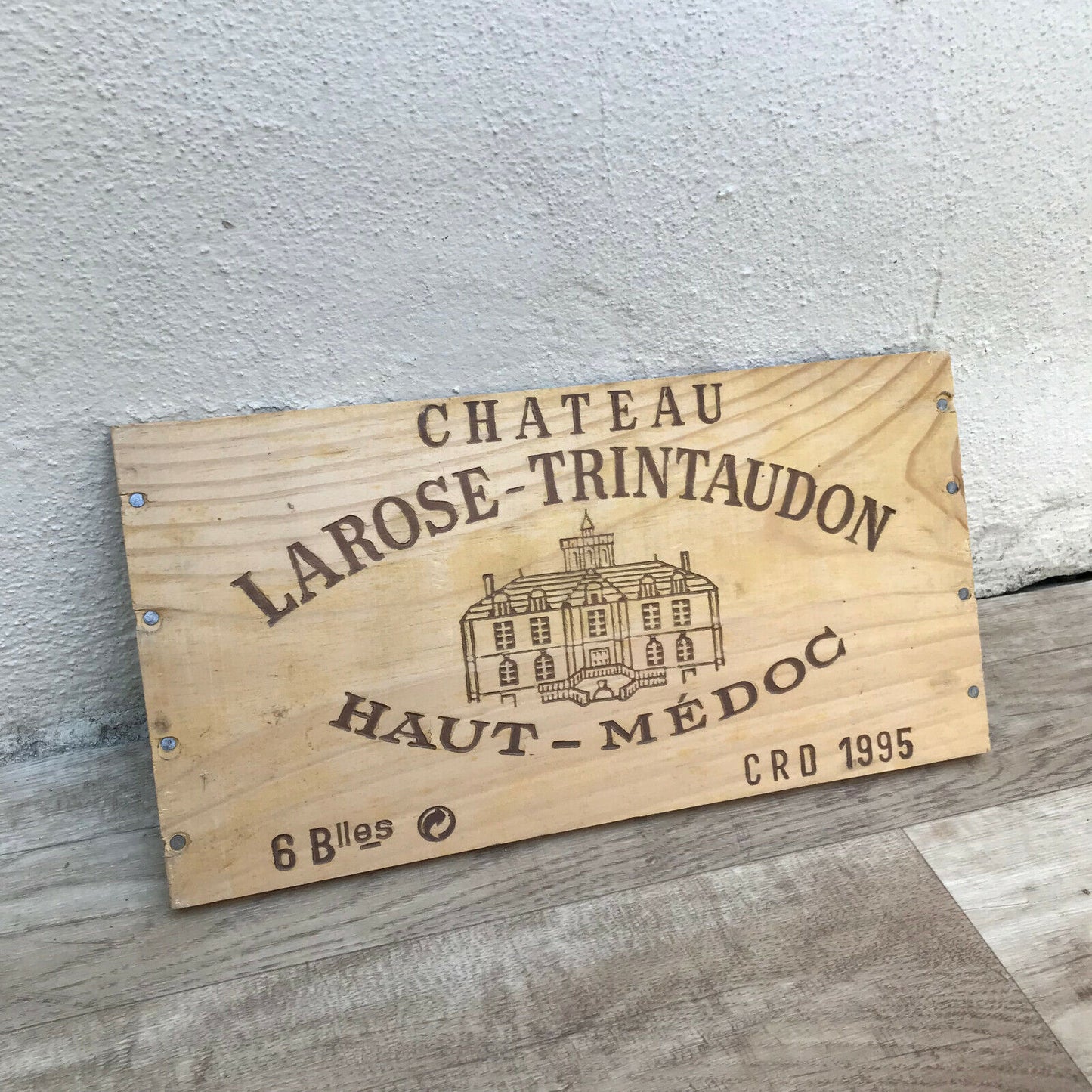 Wine Wood Crate Box Panel Vintage French wall sign LAROSE 08032210 - Fleamarketfrance