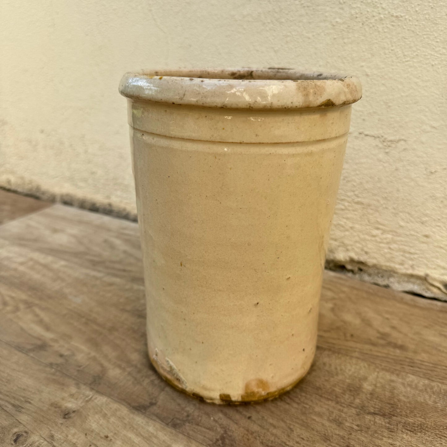 Antique French Stoneware Crock Sardine Storage Jar 8" Tall 1607242 Unbranded