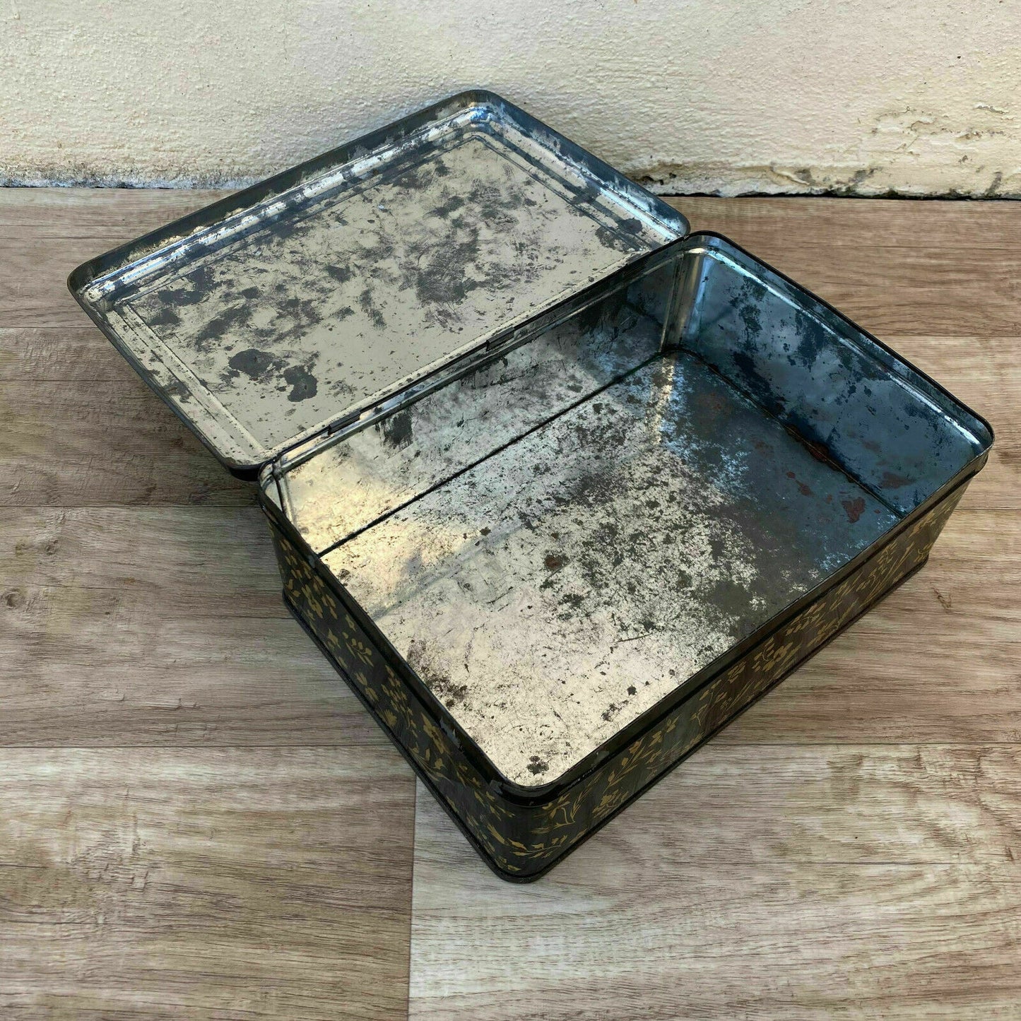 VINTAGE FRENCH LARGE RECTANGULAR SHAPE BISCUIT TIN BOX BRETON CHILDS 1904206 - Fleamarketfrance