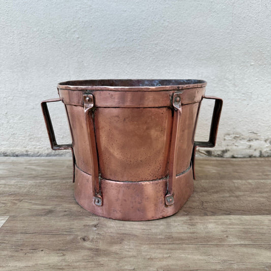 Vintage French Copper Pitcher Measuring Pot Wheat France 1106232 - Fleamarketfrance