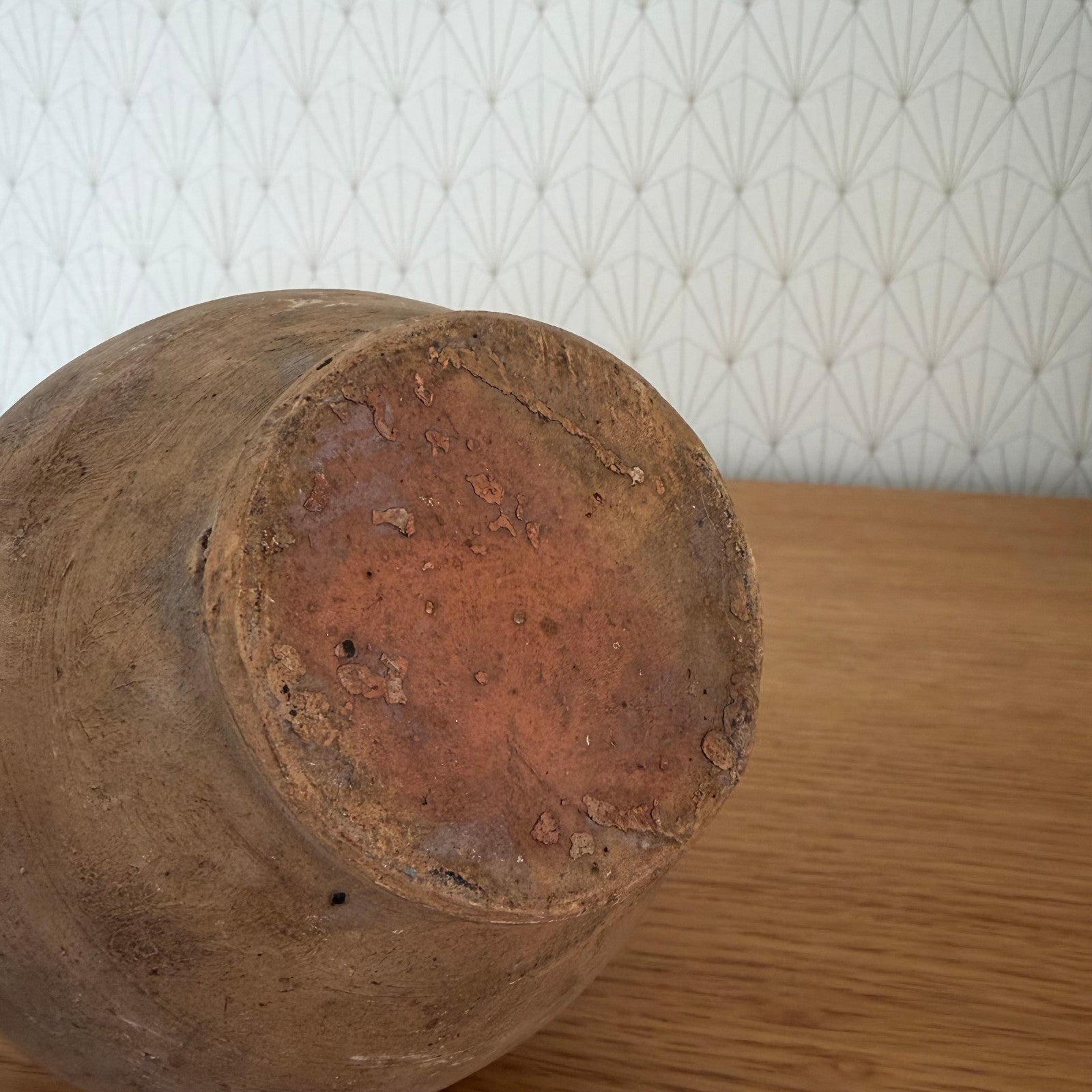 Antique French Honey Pot Terracotta Brown Glazed Pottery 1900 20102512 Unmarked