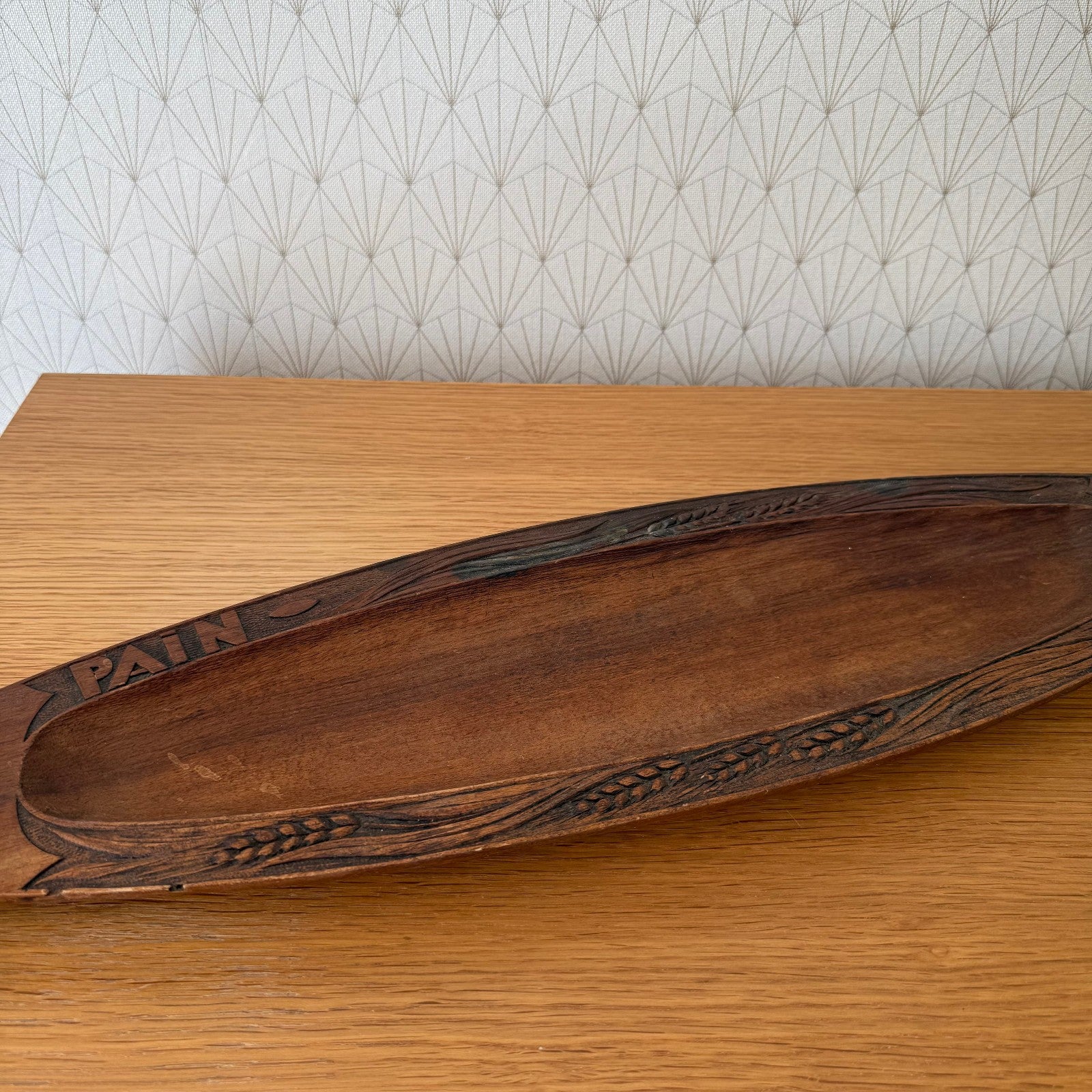 French Bread Basket Vintage 1950s Wooden Baguette Tray Handles 3107261 Fleamarketfrance