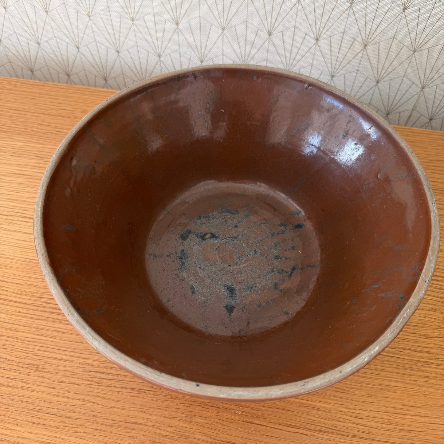 Vintage French Stoneware Mixing Bowl Digoin Pottery Country Kitchen 2201261 Fleamarketfrance : French vintage and antique decor