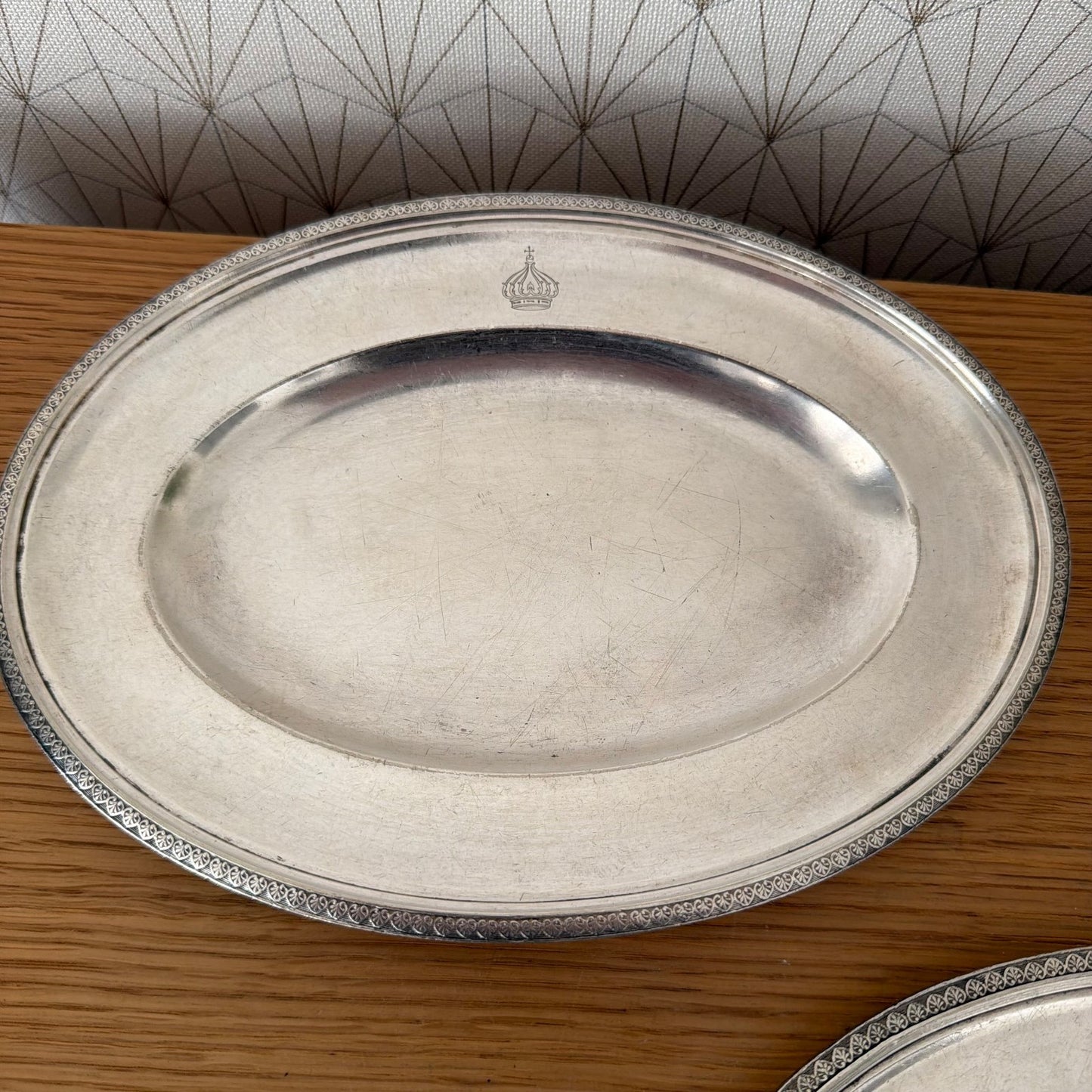 vintage set of 5 silverplate ravier hotel imperial menton 1805263 ercuis