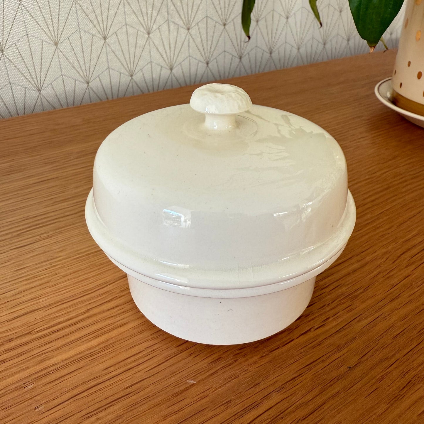 Vintage French Sarreguemines Terrine Dish Foie Gras Pate Pot 0112246 Sarreguemines