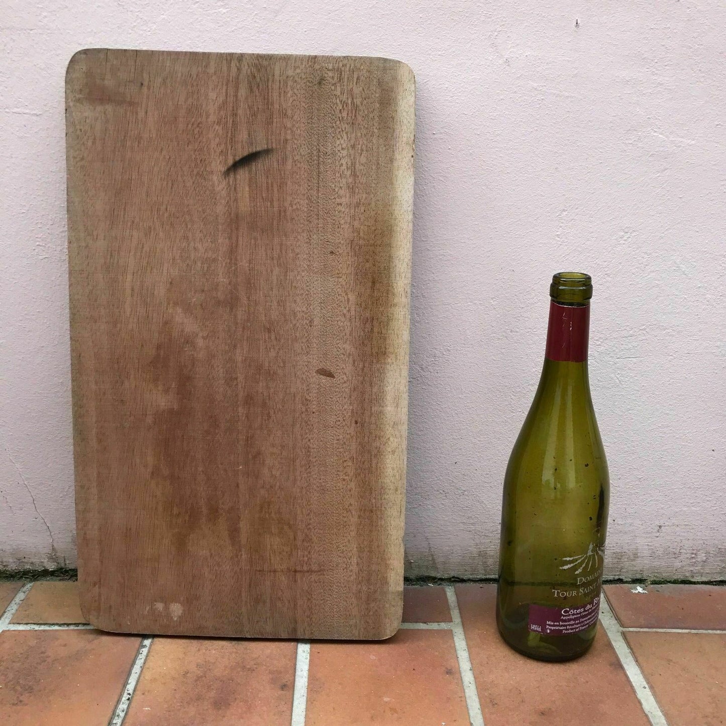 Vintage French Bread Board Wood Cutting Kitchen Chopping Block 1602171 Unbranded