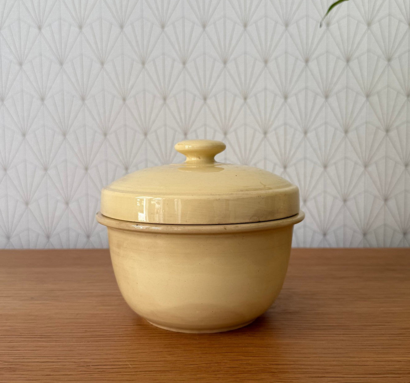 French Ceramic Terrine Sarreguemines Yellow Foie Gras Pot Vintage 23072512 Unmarked