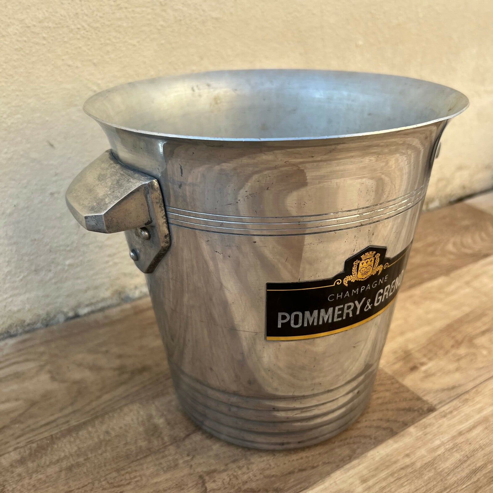 French Champagne Ice Bucket Pommery Greno Aluminum Vintage Cooler 28012215 Pommery & Greno