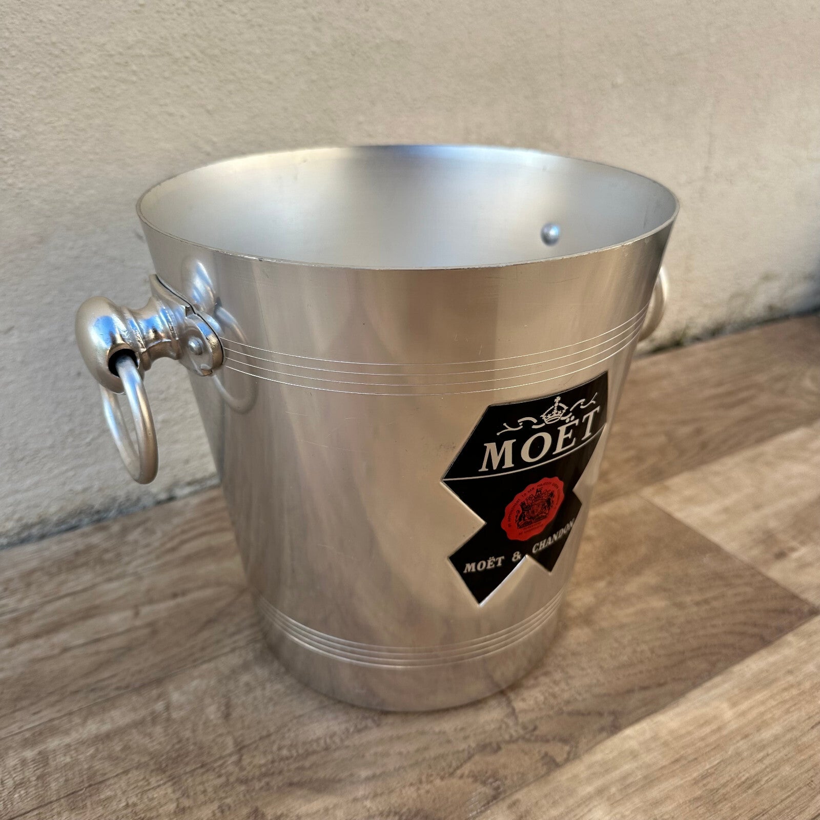 Vintage French Moet Chandon Ice Bucket Champagne Cooler Aluminum 1712224 Fleamarketfrance