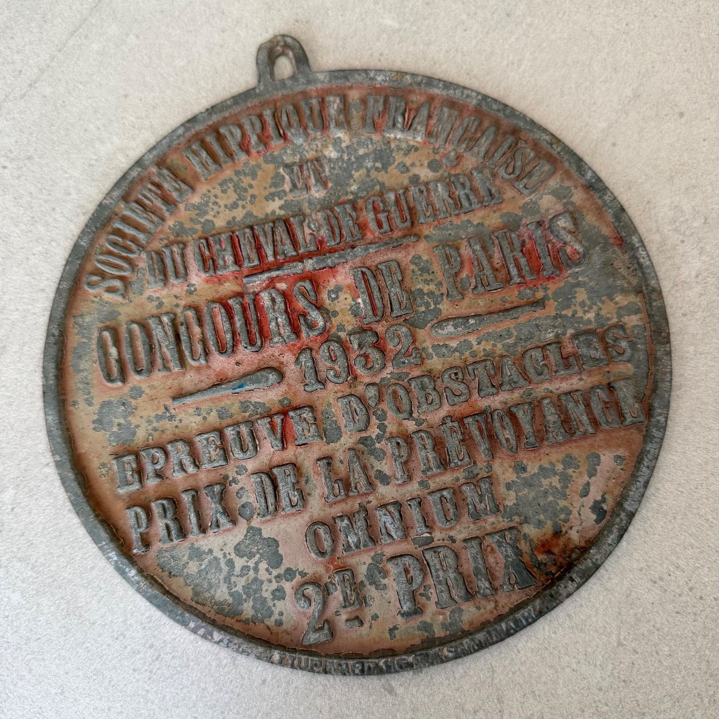 French Vintage Agricultural Medal Bronze 1952 Livestock Prize Award 08022617 Fleamarketfrance