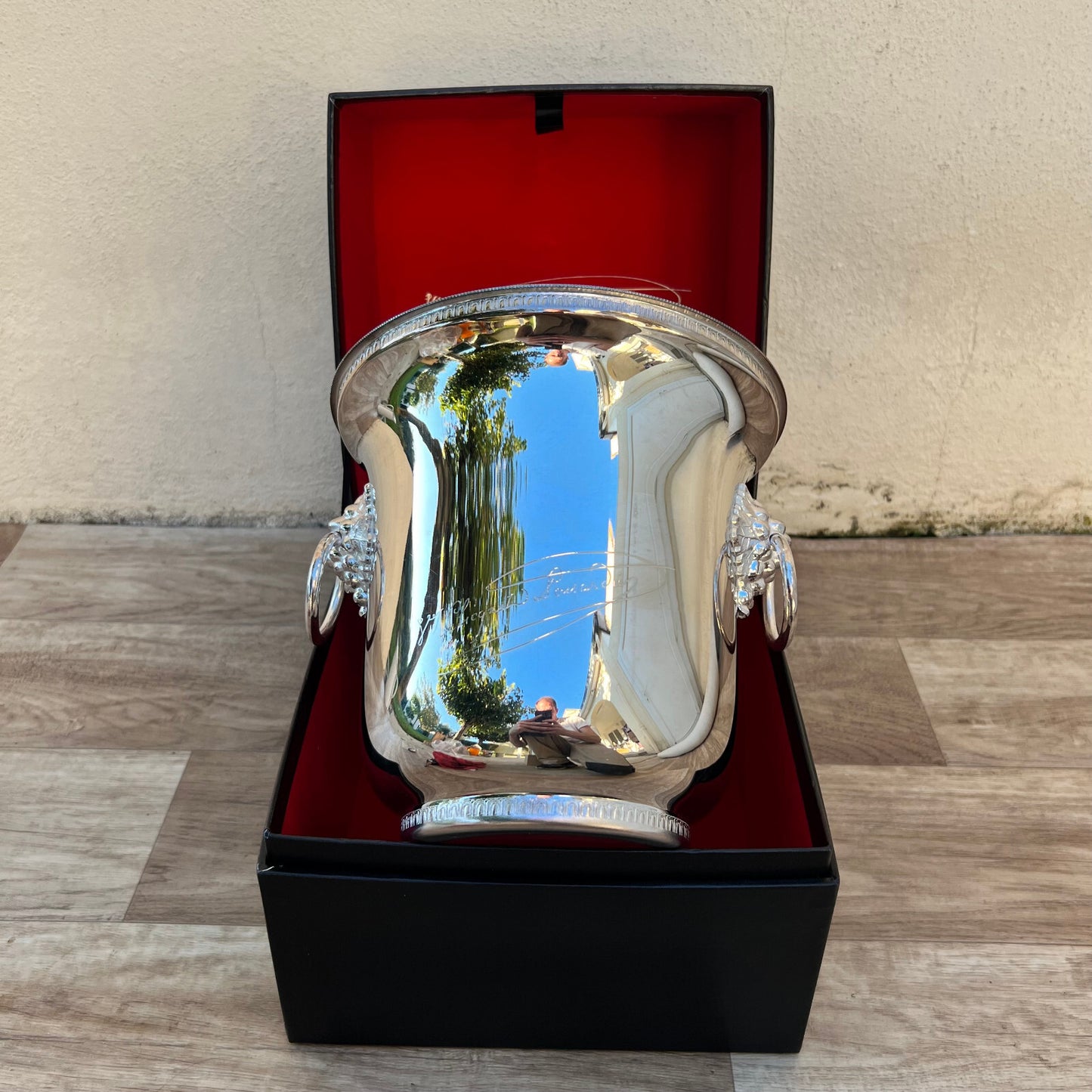 French Silver Champagne Bucket Veuve Clicquot Ice Cooler Vintage 24112412 Veuve Clicquot