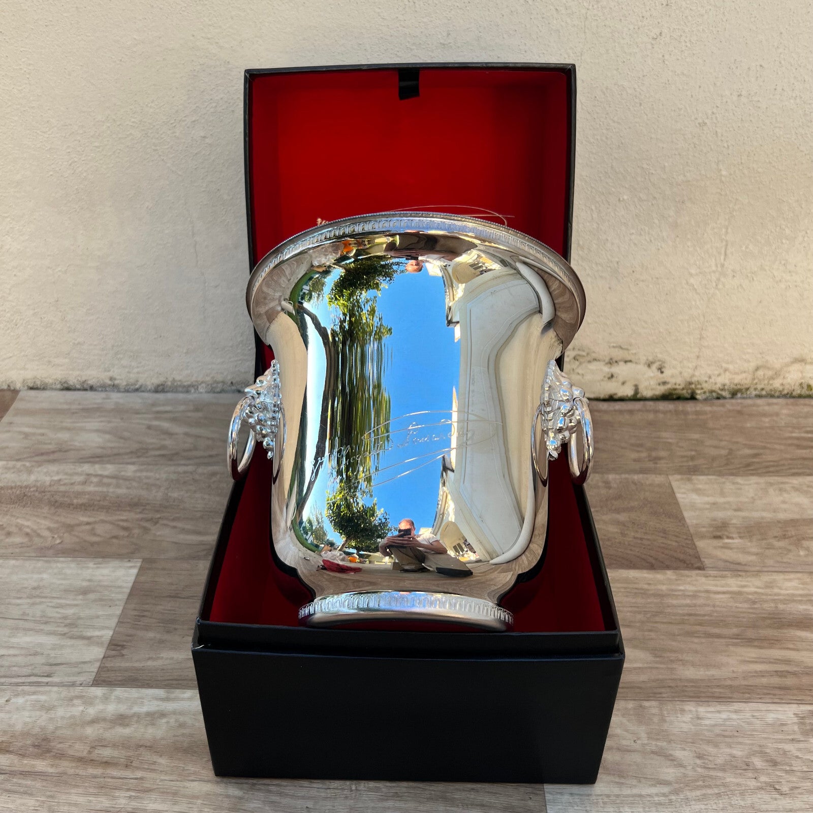 French Silver Champagne Bucket Veuve Clicquot Ice Cooler Vintage 24112412 Veuve Clicquot