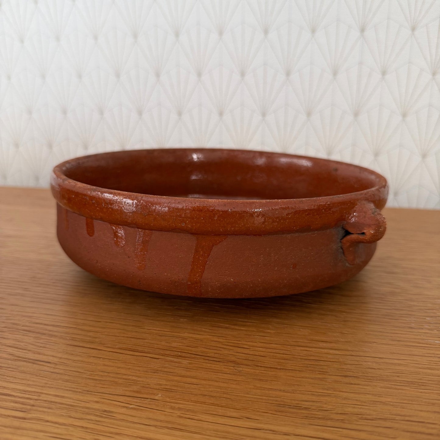 French Terracotta Tian Bowl Provence Vintage Pottery 04092621