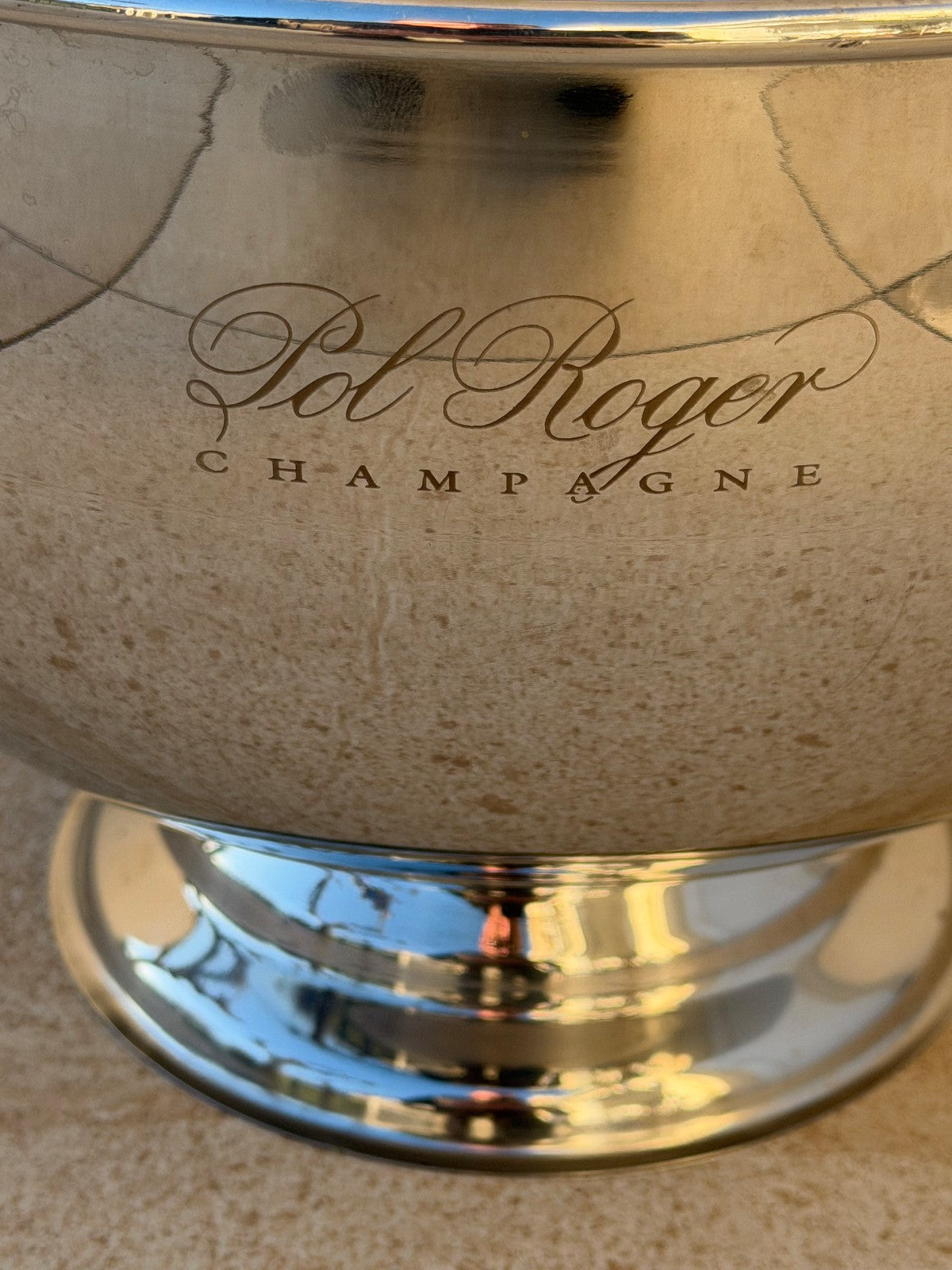 Pol Roger Champagne Bucket French Ice Cooler Double Magnum Inox 0202268 Pol Roger
