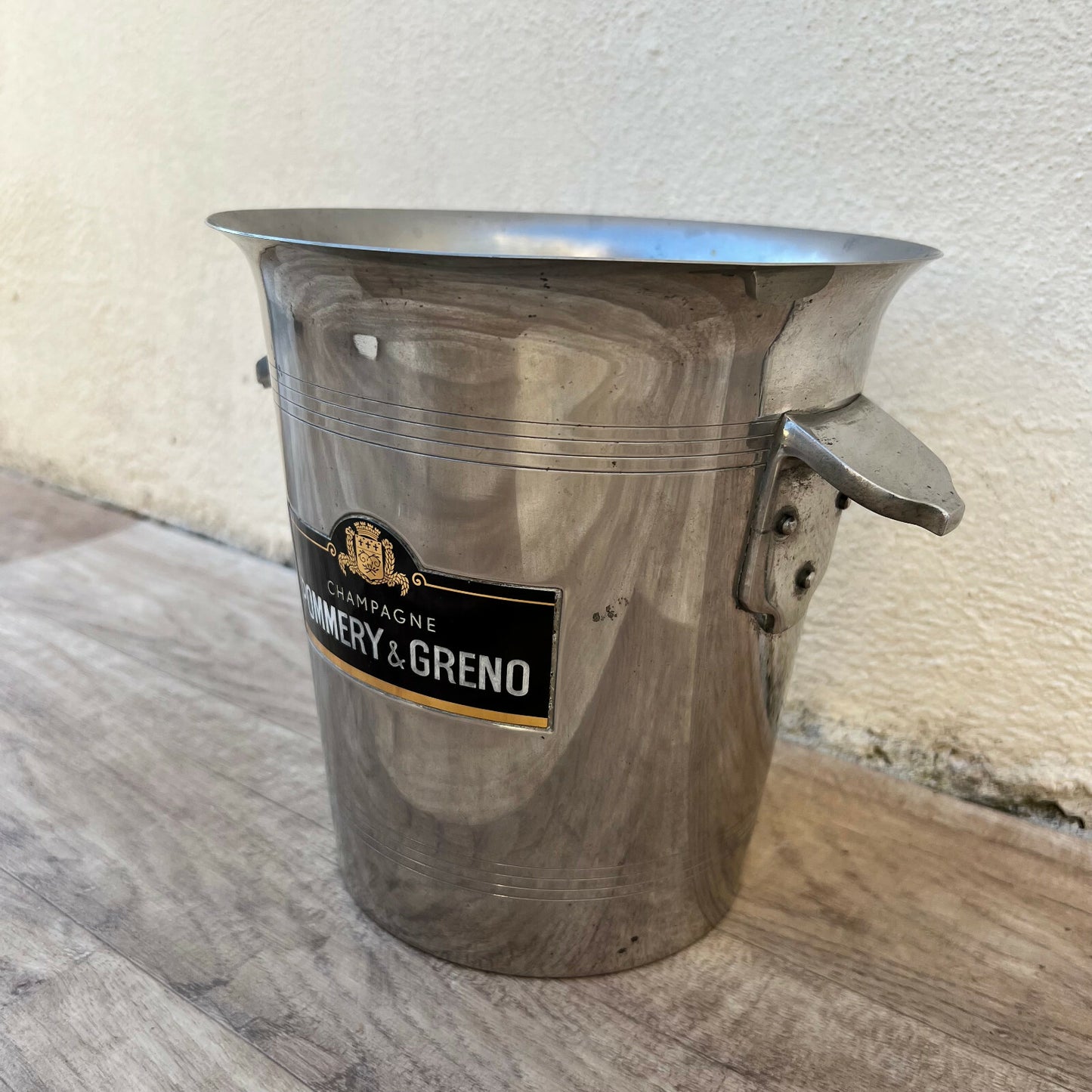 Vintage Pommery Champagne Ice Bucket French Silver Metal Bar Ware 04032221 Fleamarketfrance