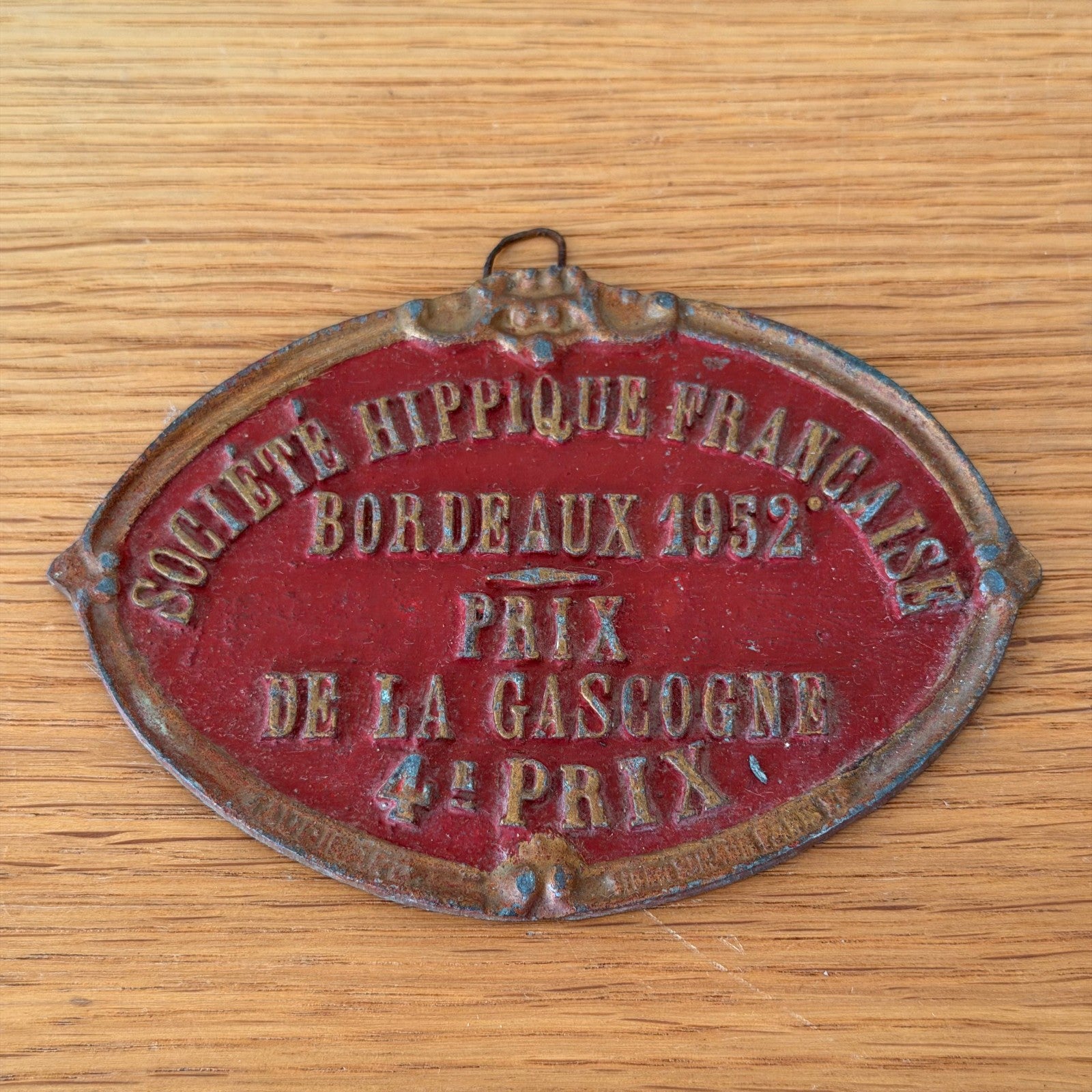 French Vintage Horse Prize Medal Bordeaux 1952 Agricultural Show 13012610 Fleamarketfrance : French vintage and antique decor
