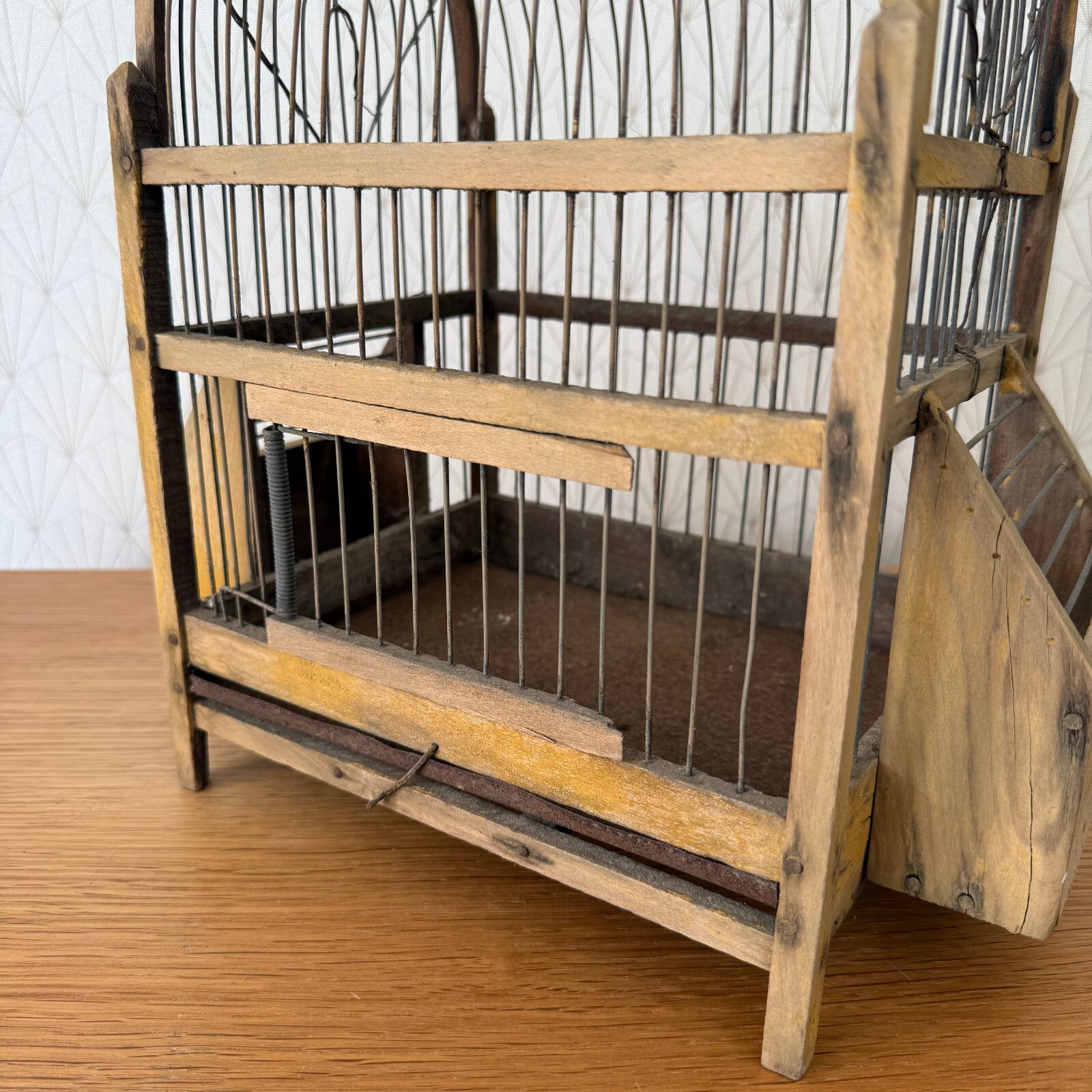 Vintage French Style Bird House Cage Wood Wire Metal Decorative 1206258 Bird