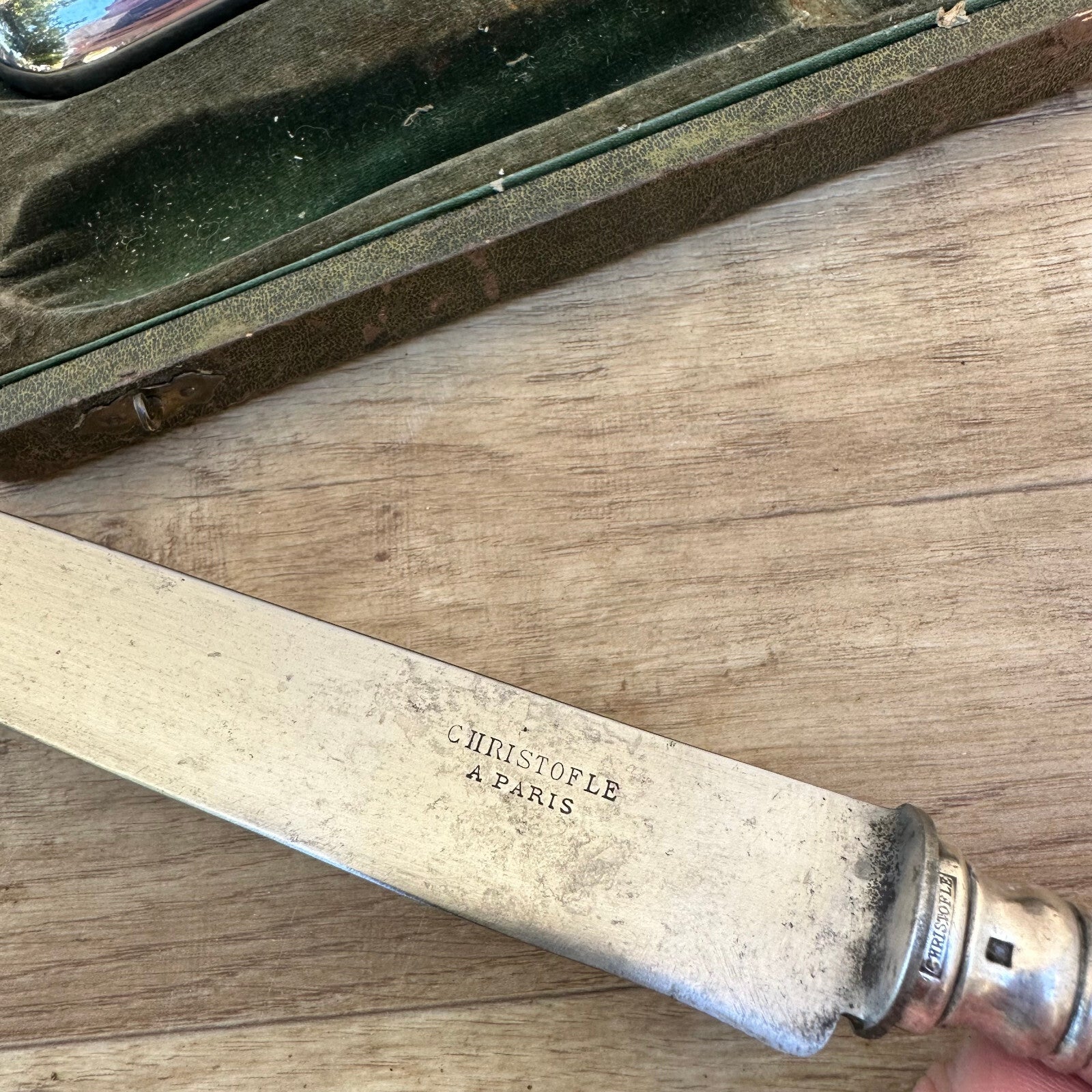 Vintage Christofle Carving Set 3 Piece Silverplate French Box 2109231 Fleamarketfrance