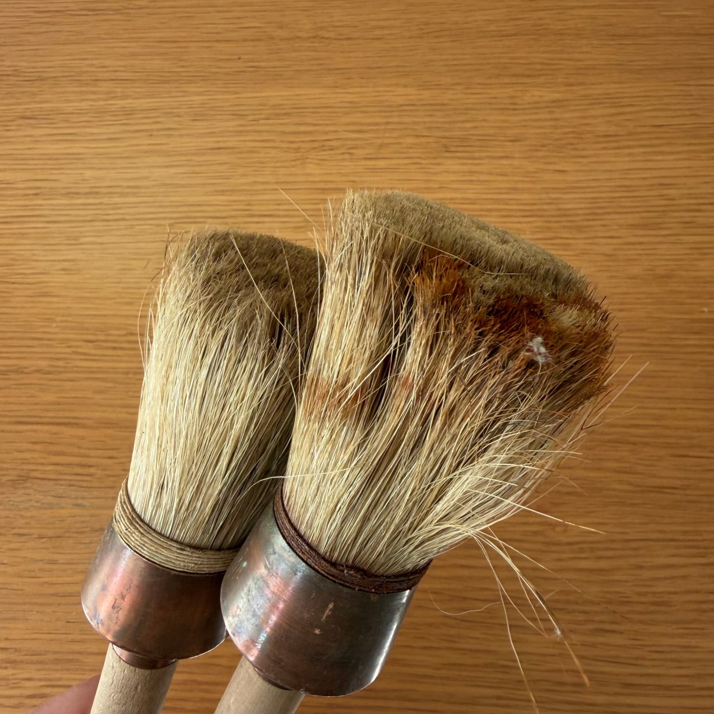 French Vintage Paint Brushes Wood Handles Copper Ferrules Decor 1912254 Fleamarketfrance : French vintage and antique decor