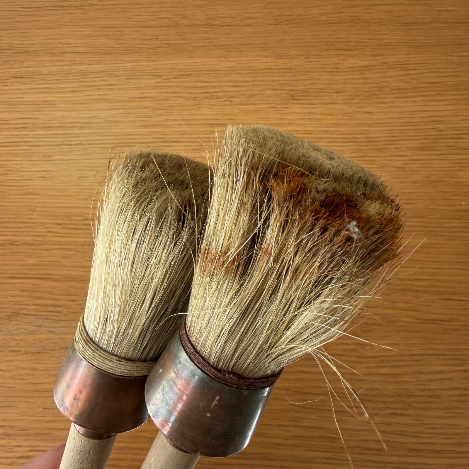 French Vintage Paint Brushes Wood Handles Copper Ferrules Decor 1912254 Fleamarketfrance : French vintage and antique decor