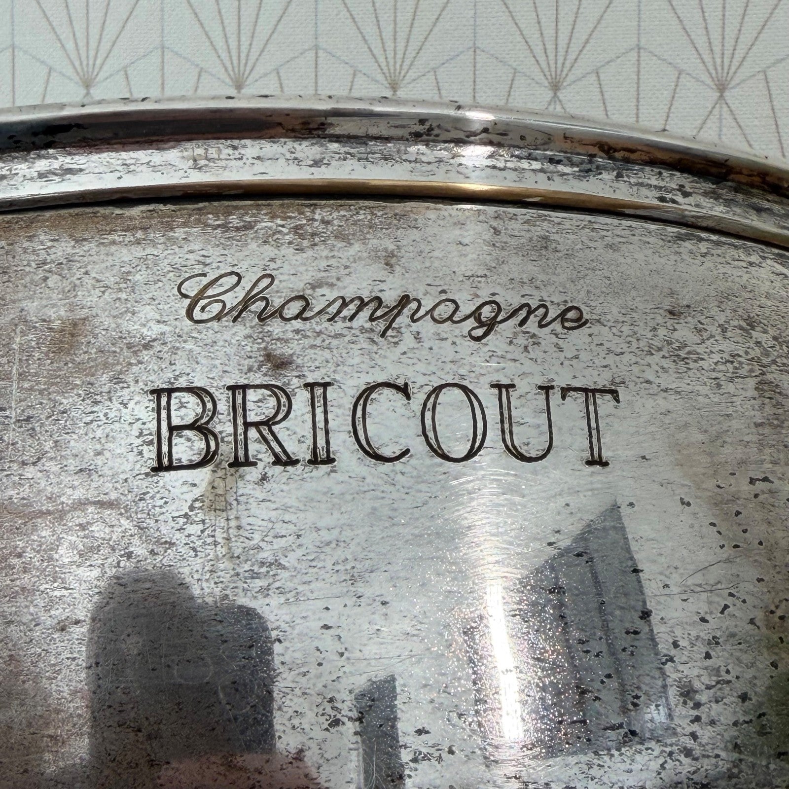 French Silverplate Champagne Bucket Wine Cooler Bricout Vintage 1950 0505266 Unbranded