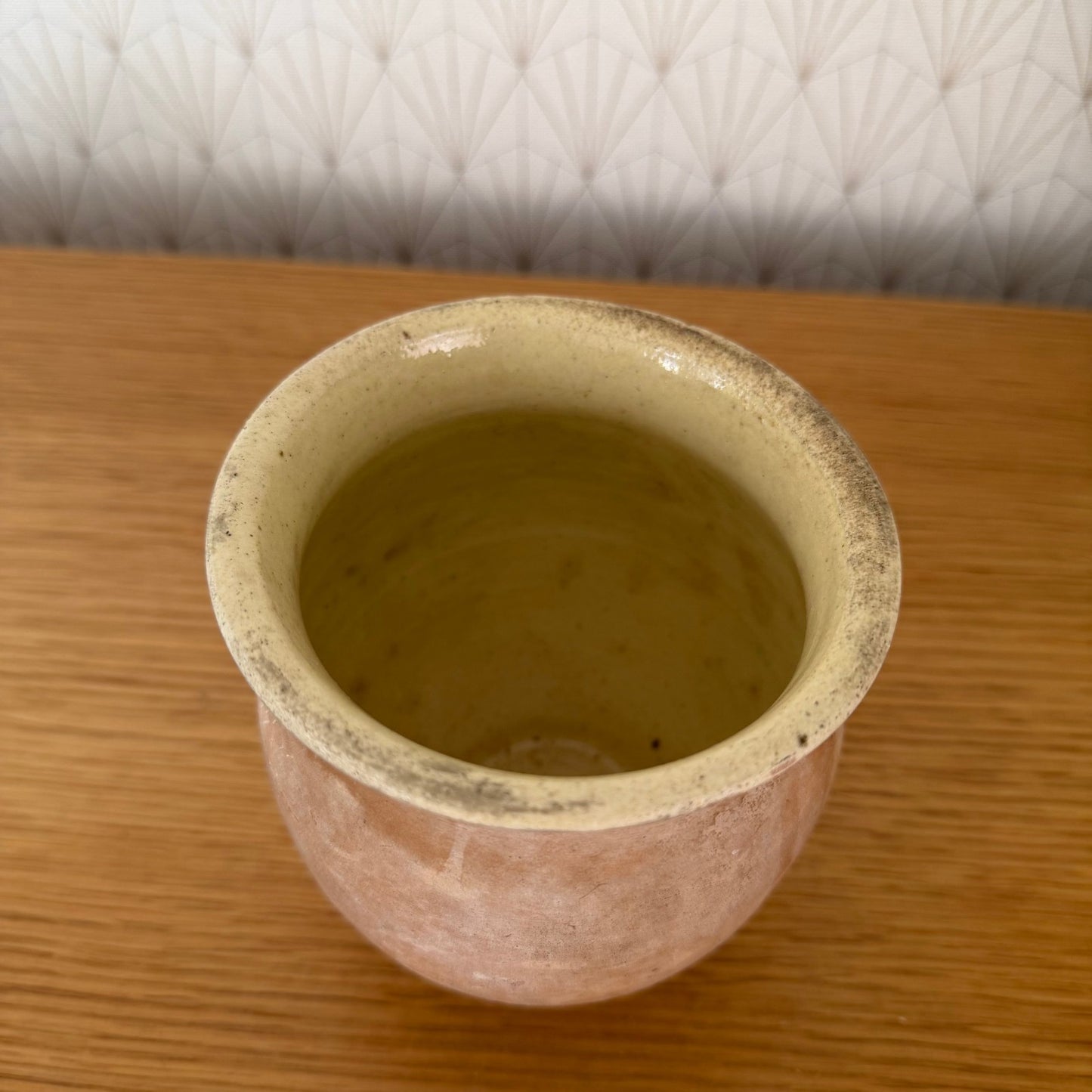 HANDMADE GLAZED BROWN ANTIQUE FRENCH HONEY POT TERRACOTTA 20102514