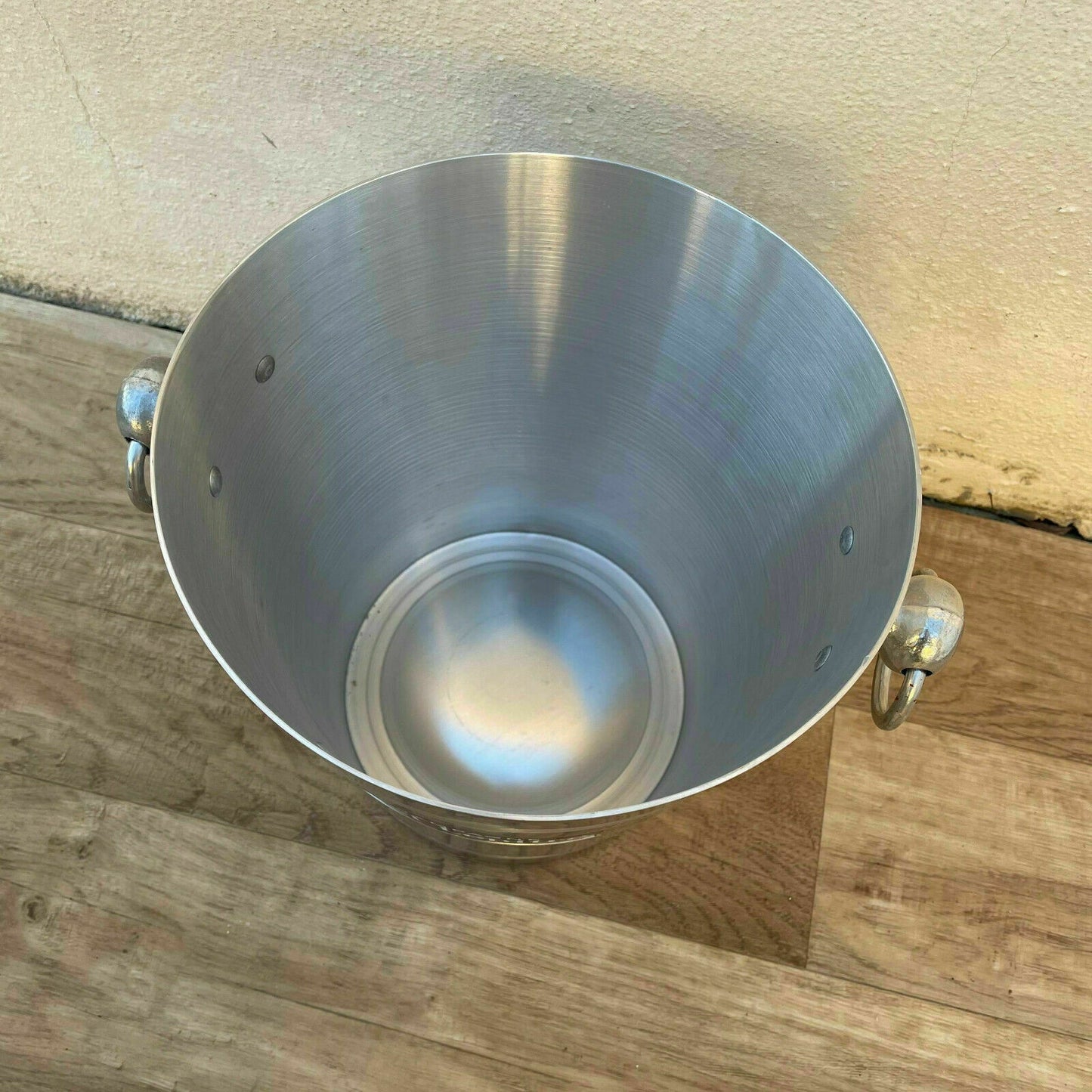 Vintage French Champagne Bucket Abel Lepitre Chrome Ice Cooler 9.5" 0404223 Fleamarketfrance