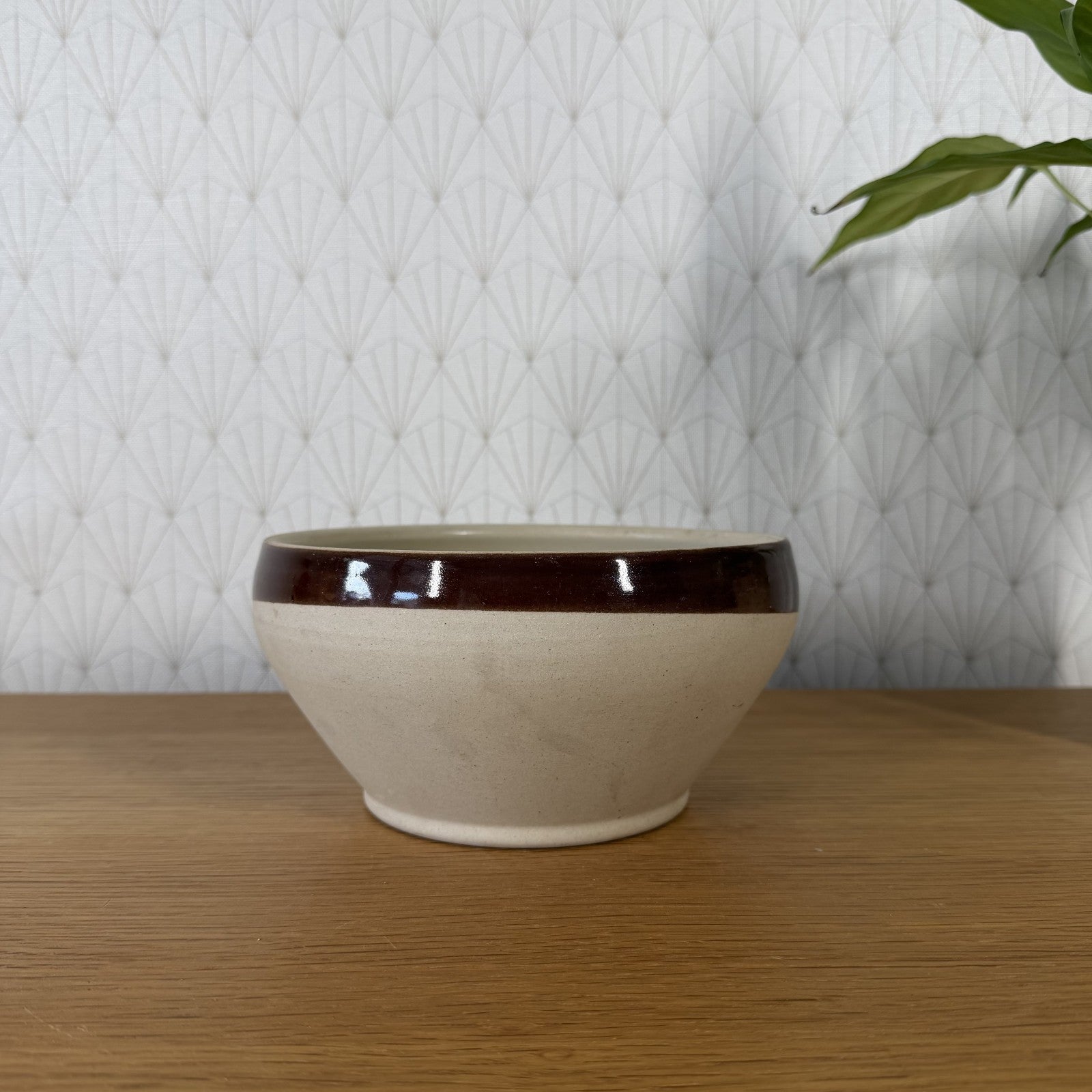 French Stoneware Bowl Vintage Mixing Salad Serving 7.5" 2201262 Fleamarketfrance : French vintage and antique decor