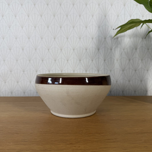 French Stoneware Bowl Vintage Mixing Salad Serving 7.5" 2201262 Fleamarketfrance : French vintage and antique decor