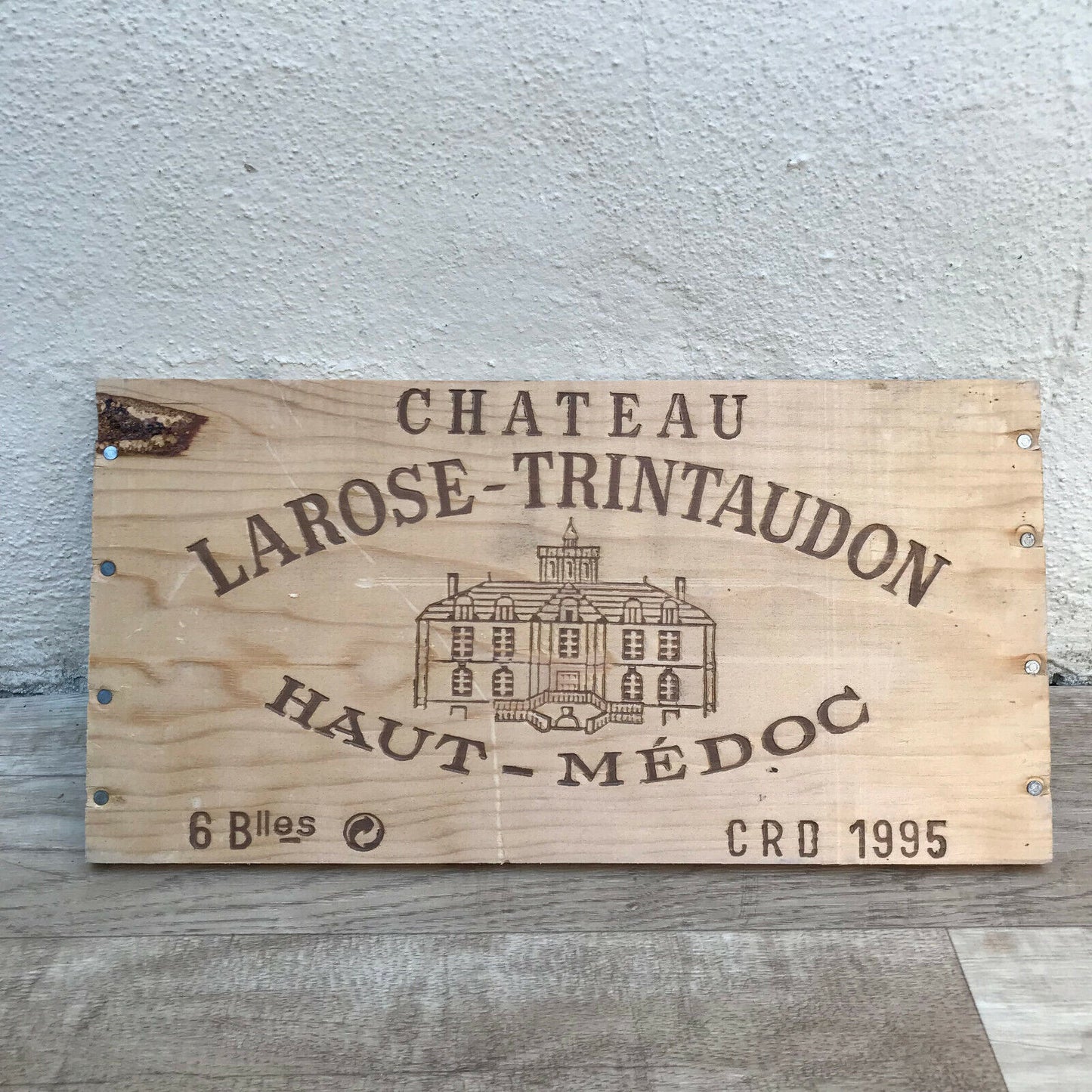 Wine Wood Crate Box Panel Vintage French wall sign LAROSE 0803229 - Fleamarketfrance