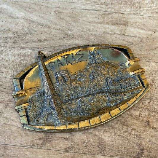 Vintage Brass Paris Souvenir Ashtray Eiffel Tower French Metal 20092012 Fleamarketfrance