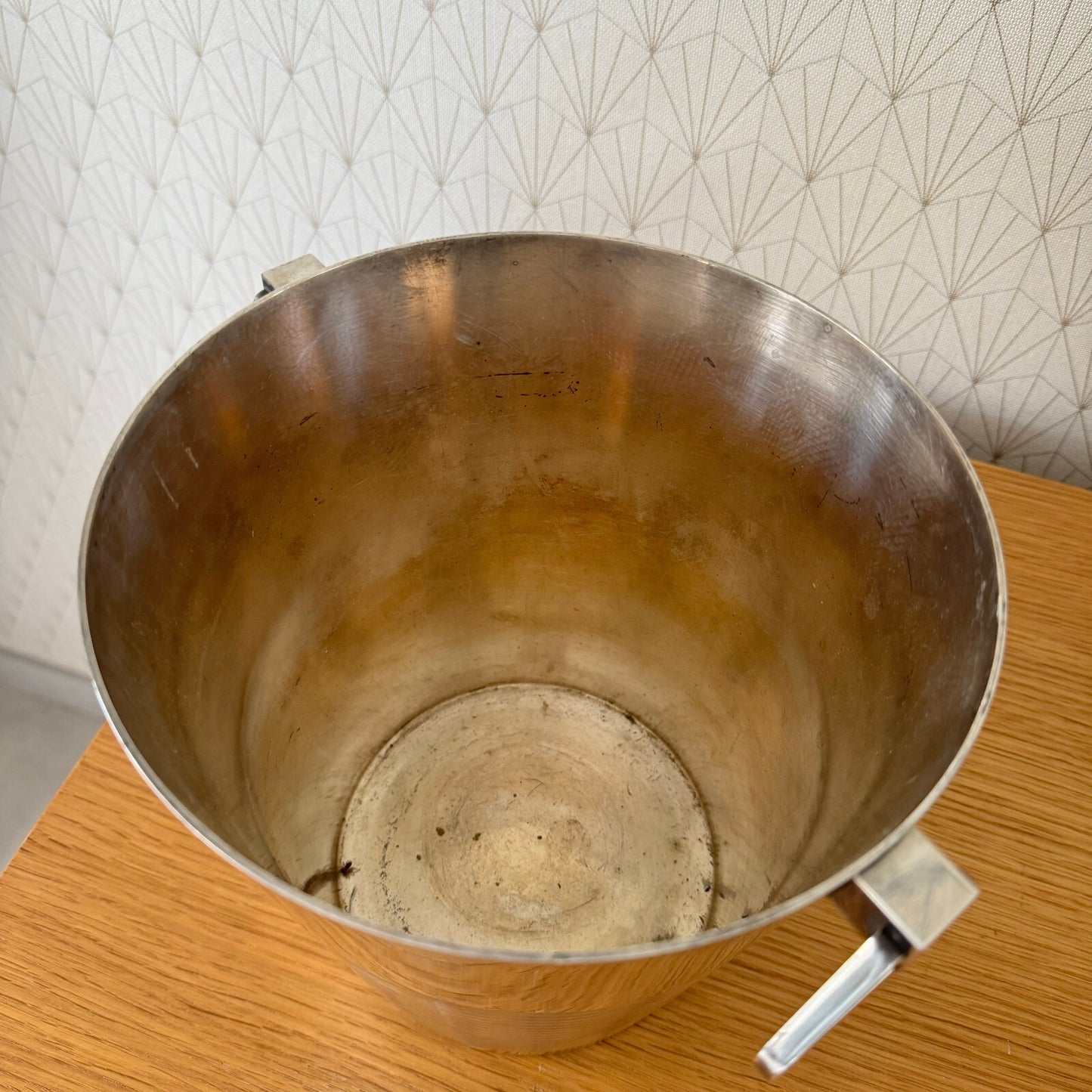 French Silverplate Ice Bucket St Medard Champagne Cooler Vintage 08052411 St Medard