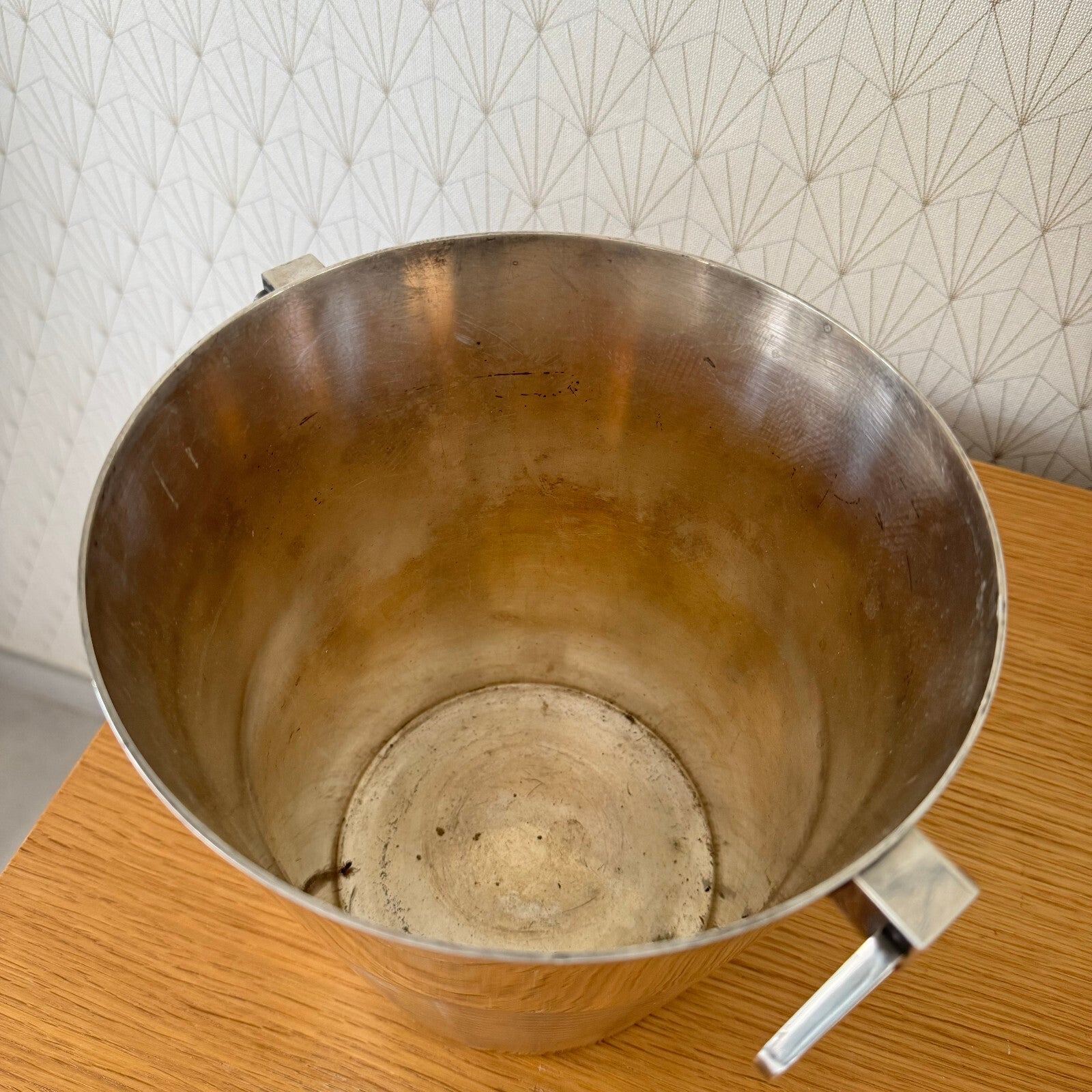 French Silverplate Ice Bucket St Medard Champagne Cooler Vintage 08052411 St Medard