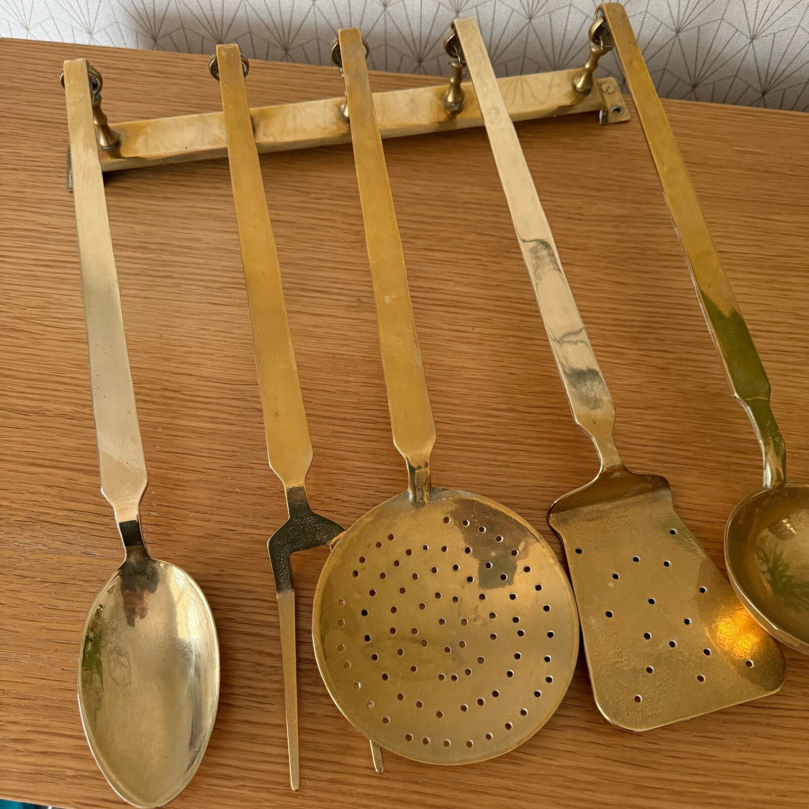 Vintage French Brass Utensils set of 5 18042514 Unbranded