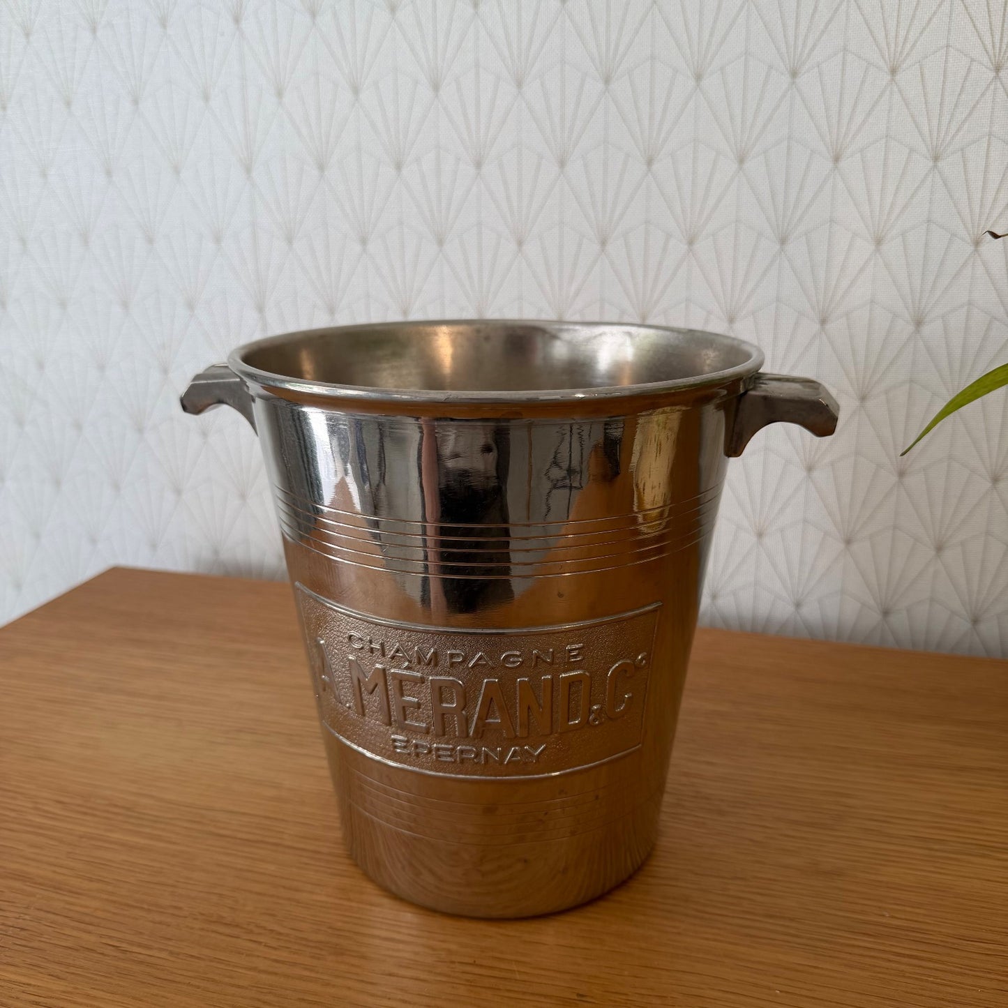 French Champagne Bucket Silverplate Morlant Vintage Wine Cooler MERAND 10062616 Morlant