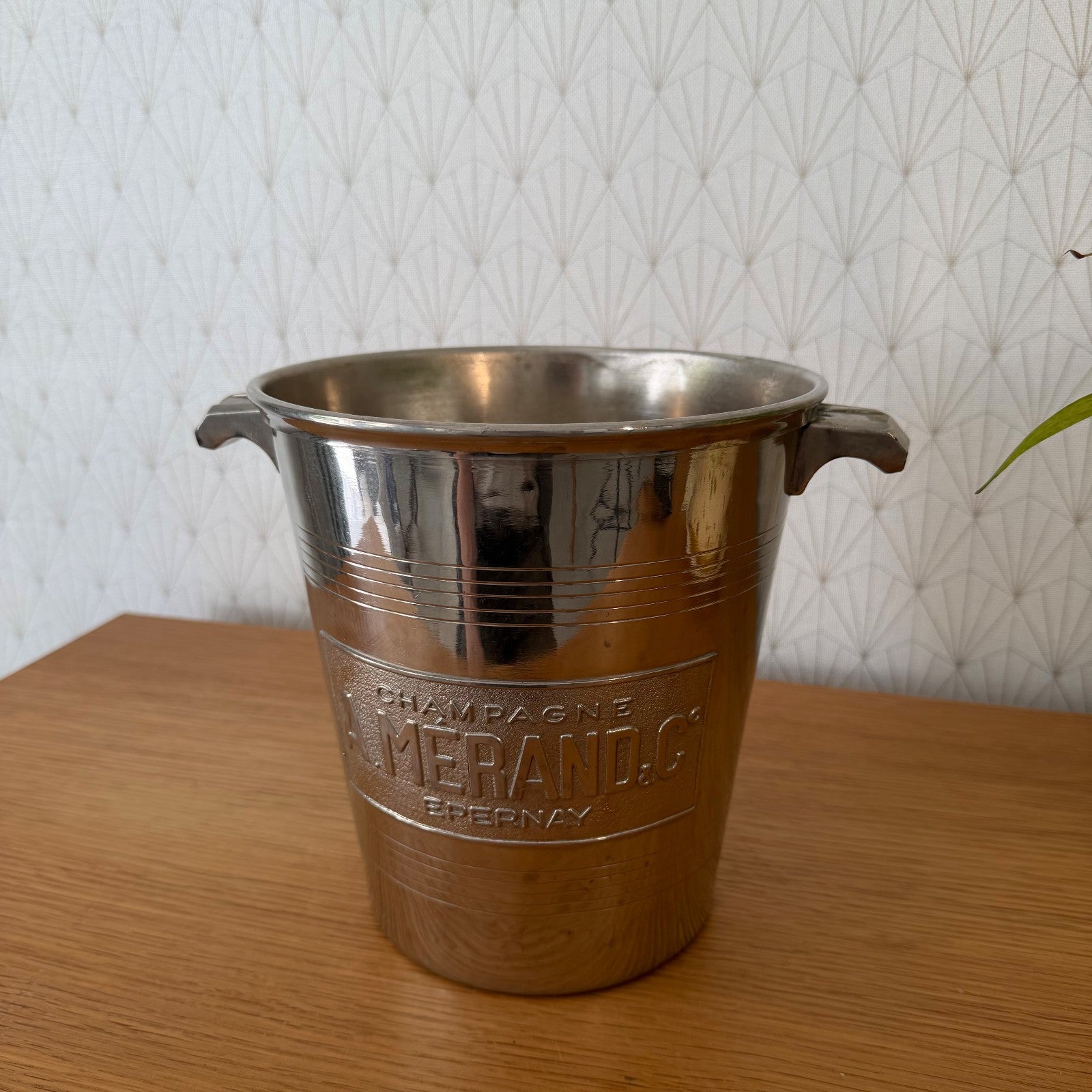 French Champagne Bucket Silverplate Morlant Vintage Wine Cooler MERAND 10062616 Morlant