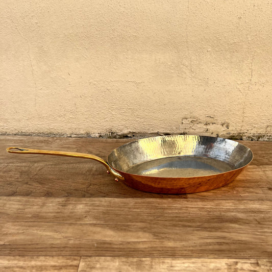 French Copper Pan Villedieu Frying Pan 28cm Tin Lined Vintage 2811227 Fleamarketfrance