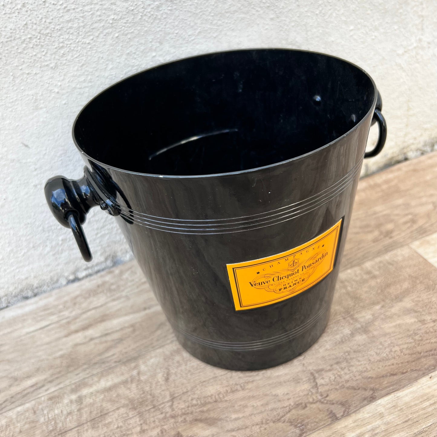 Vintage French Veuve Clicquot Ice Bucket Champagne Cooler Black 15122410 Fleamarketfrance