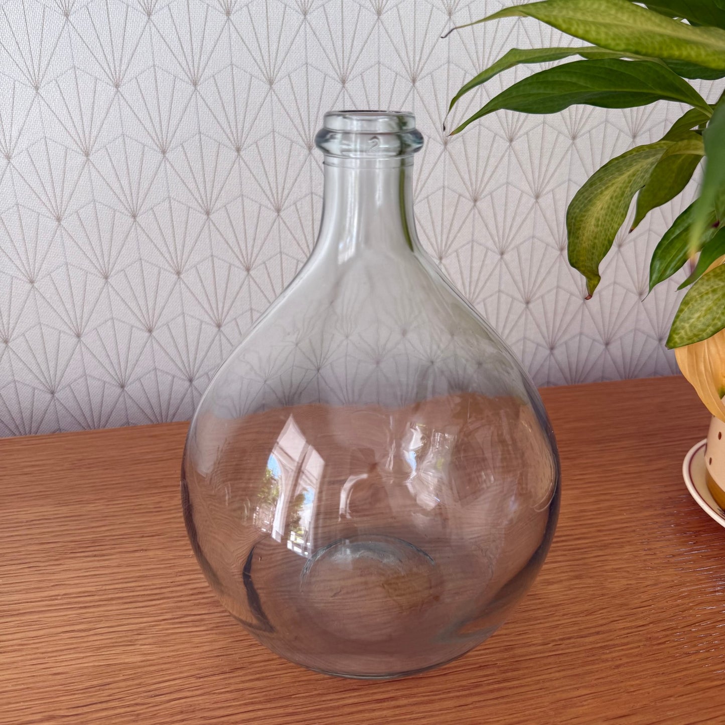 Old French clear glass Dame Jeanne Demi John Bottle bonbonne 1907259 Fleamarketfrance