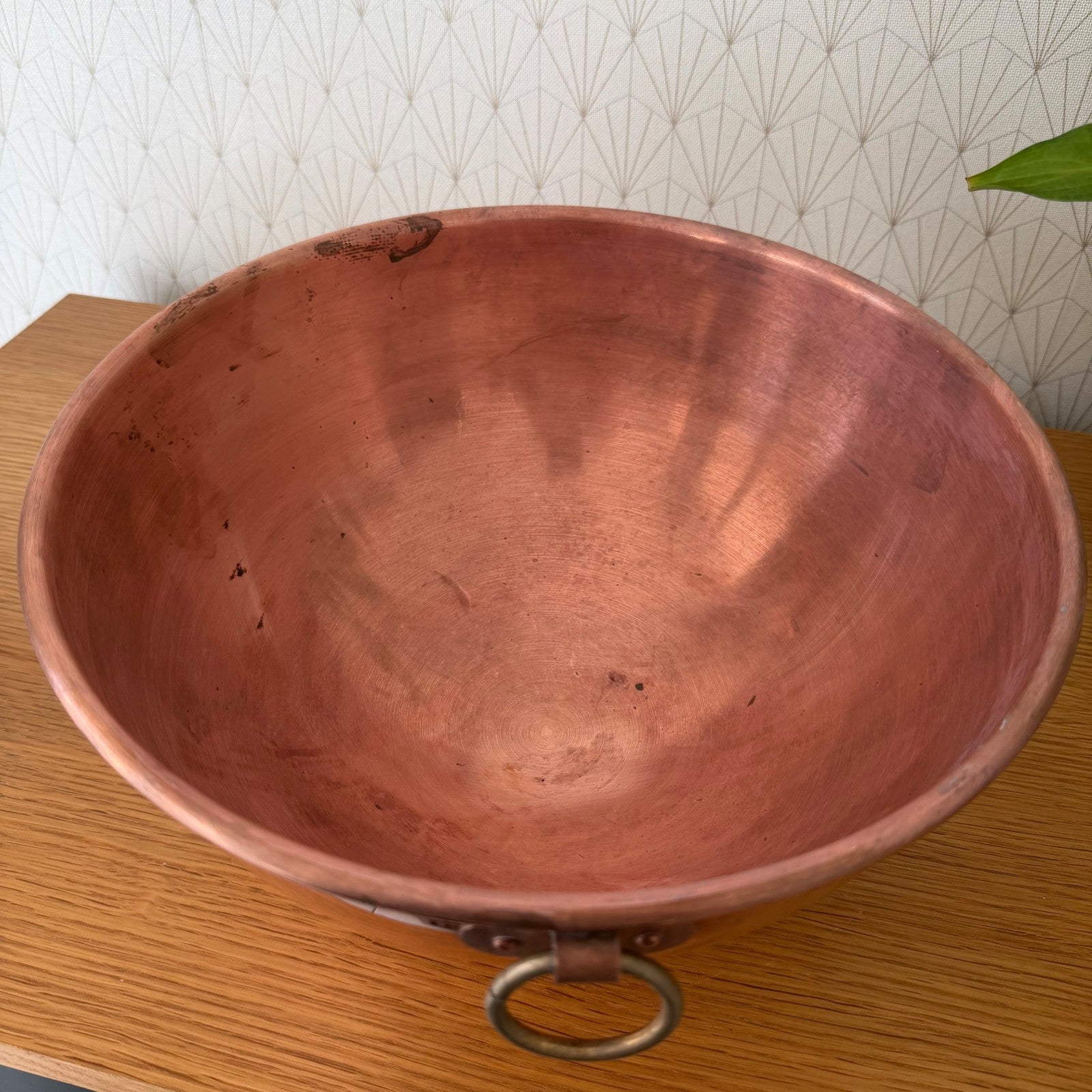 Vintage French Mauviel Copper Cul de Poule Chef Mixing Bowl 13052612 Antique