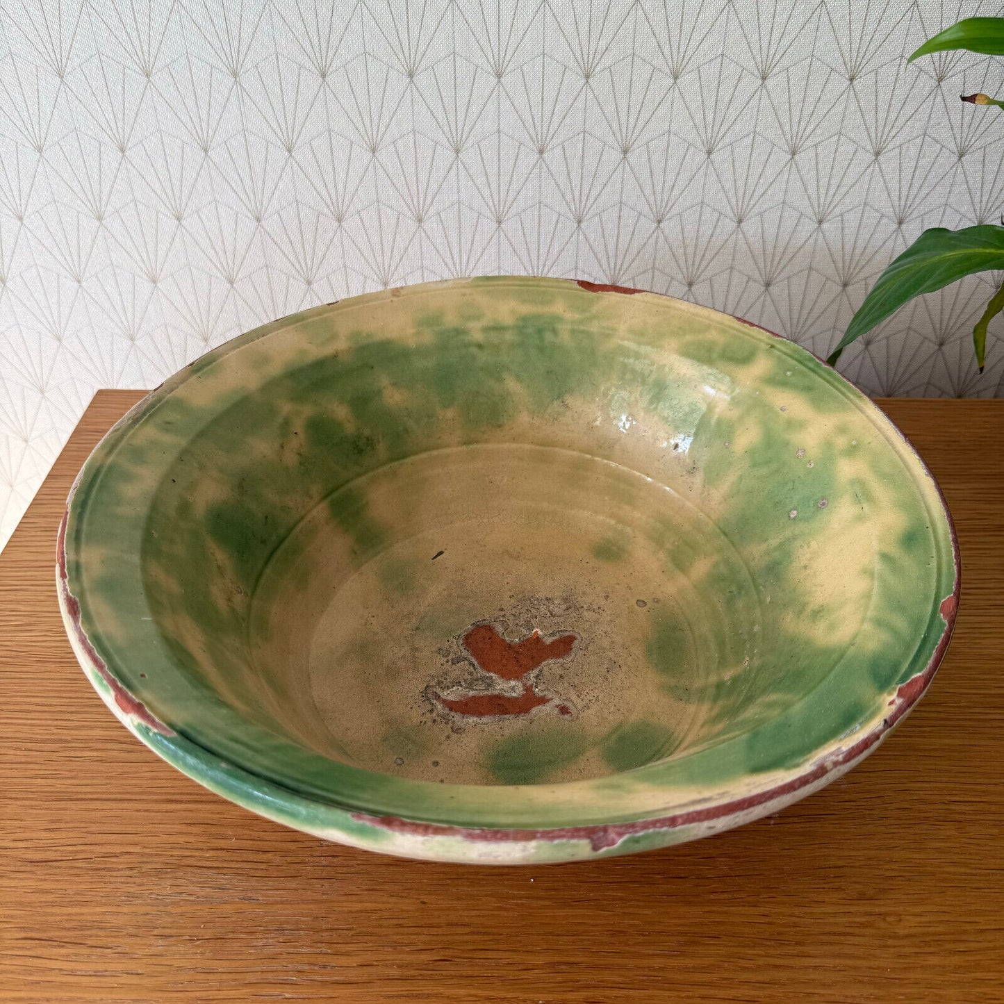 French Tray Plate Tian Provencal Fruits mixing bowl glazed terra cotta 1101257 Fleamarketfrance