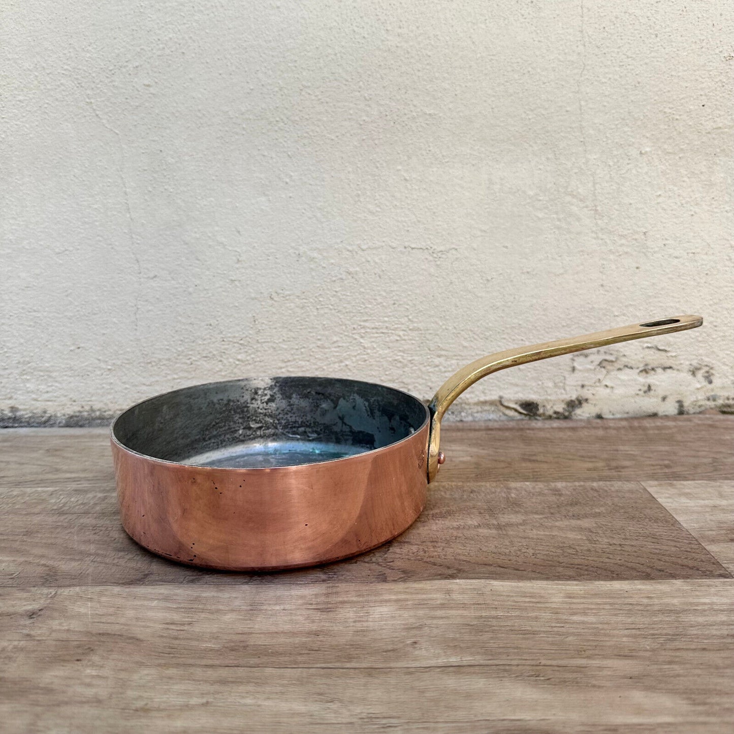 Made in France Paris French saute pan Copper Cookware 7" VILLEDIEU 2407234 - Fleamarketfrance