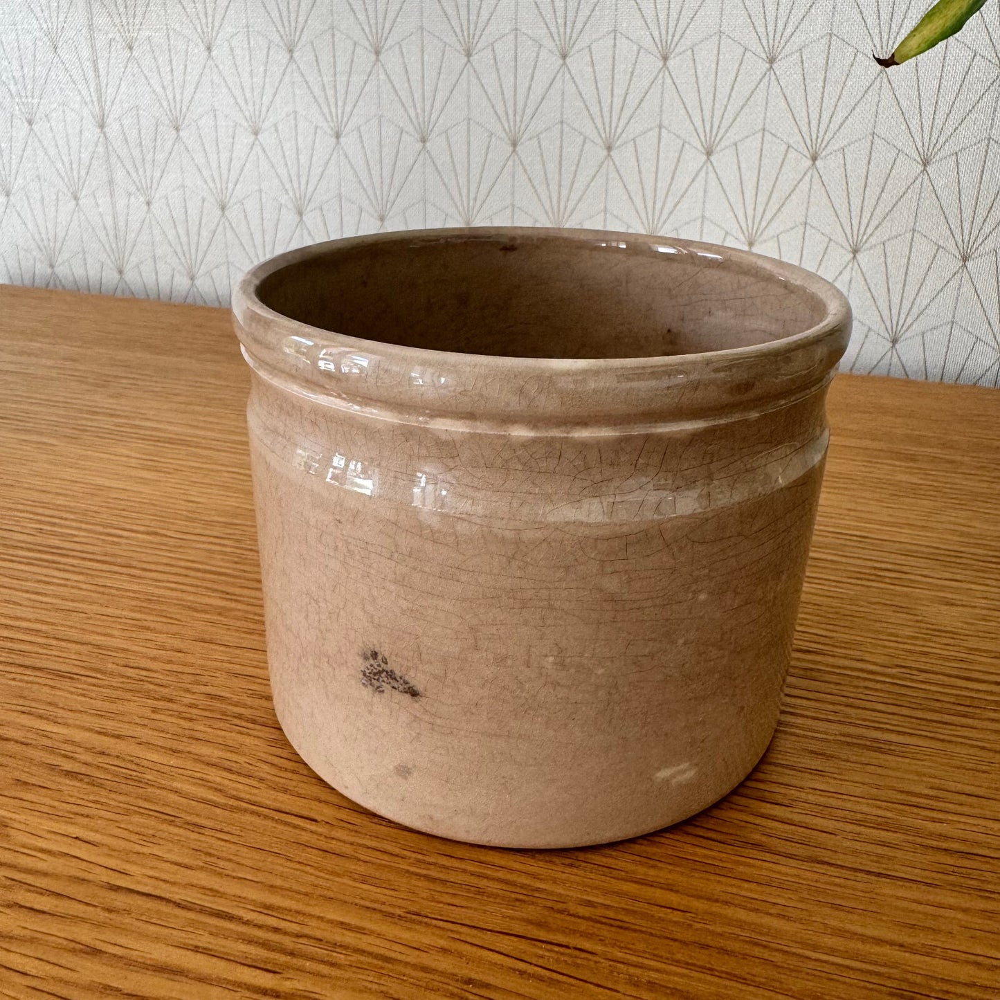 HANDMADE GLAZED White FRENCH CONFIT JAM POT SMALL 1506243 Unmarked
