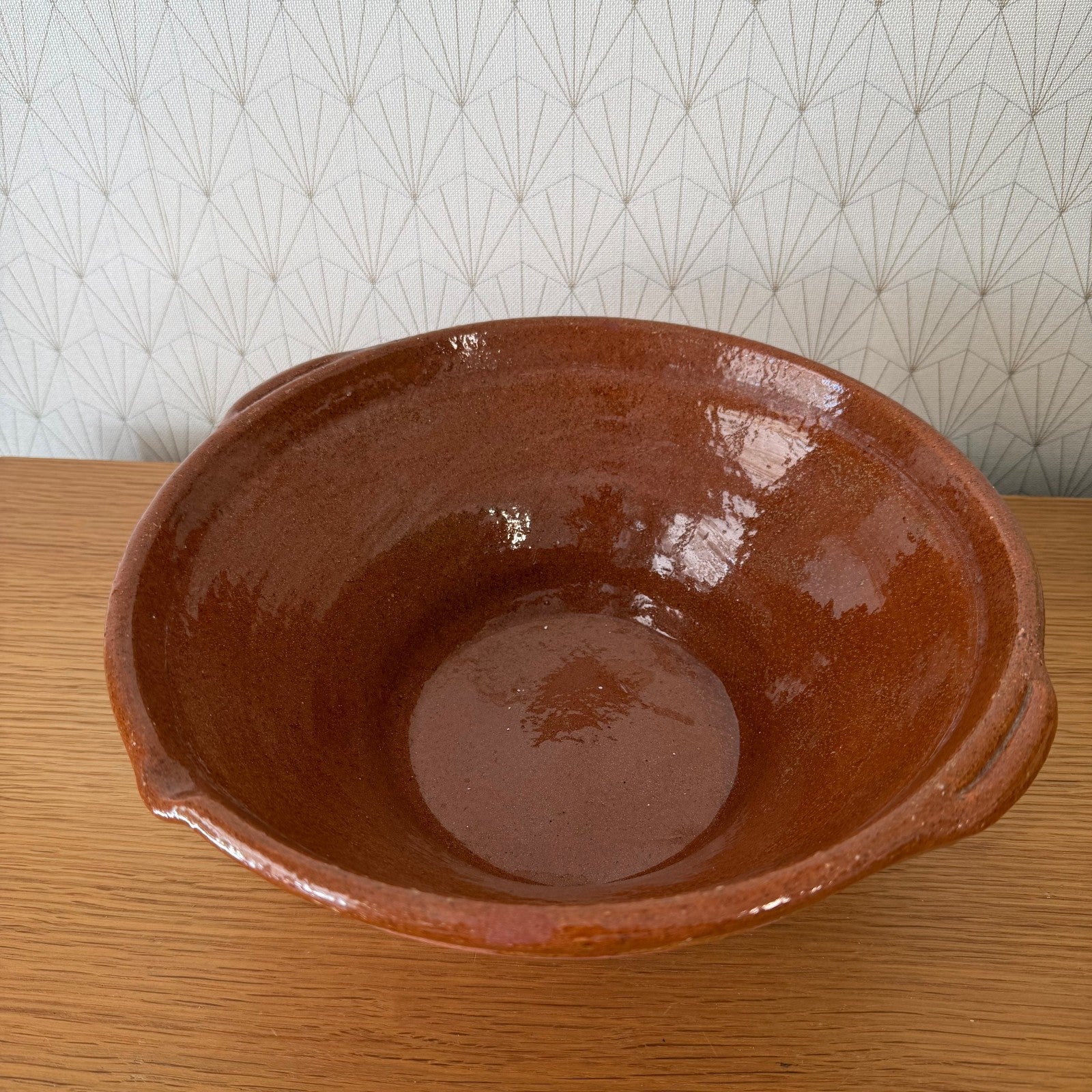 Vintage French Terracotta Glazed Rustic Pottery Mixing Tian 14072614 Fleamarketfrance