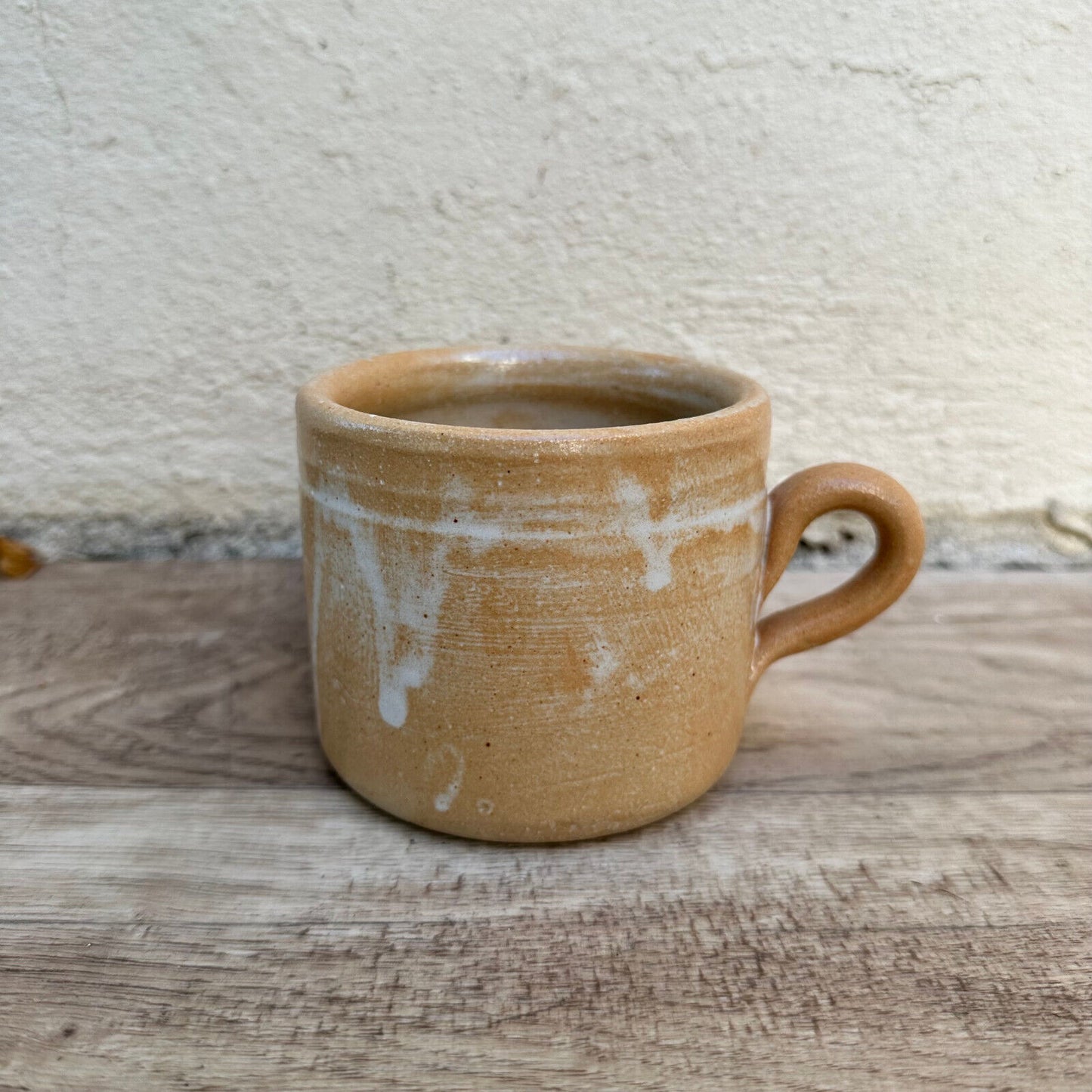 FRENCH VINTAGE confit jug mug cup glazed brown 01112323 - Fleamarketfrance