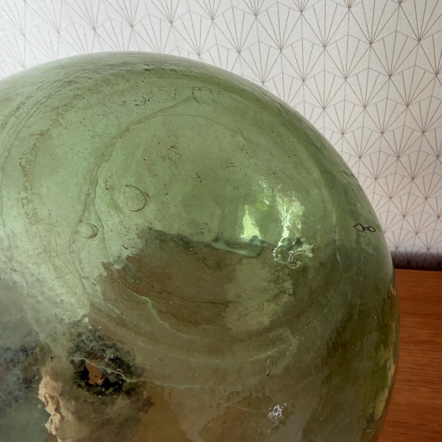 Antique French Dame Jeanne Green Glass Demijohn Wine Bottle 1107263 Fleamarketfrance
