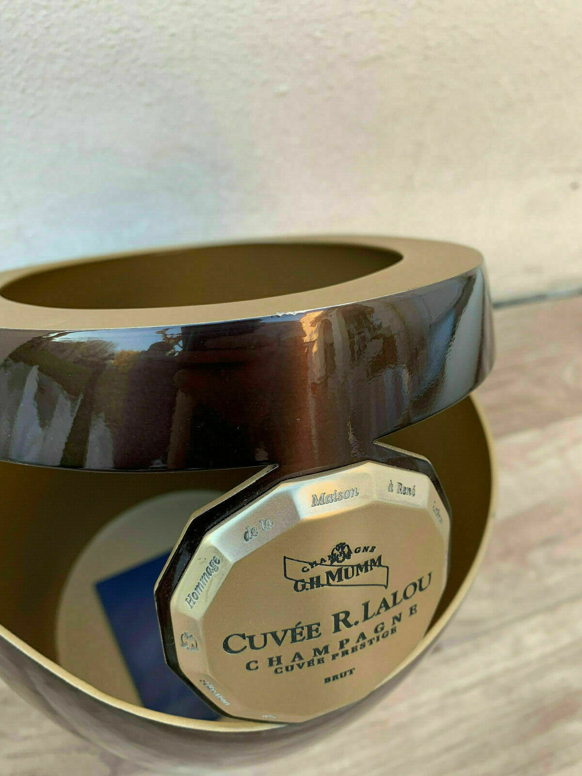 Vintage French Champagne Ice Bucket Mumm L'Orfevrerie d'Anjou Tin 0904199 Mumm