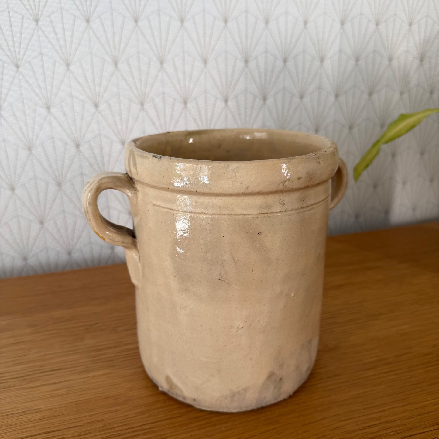 Italian Sardine Pot Antique Stoneware Crock Two Handles 01072612 Unbranded