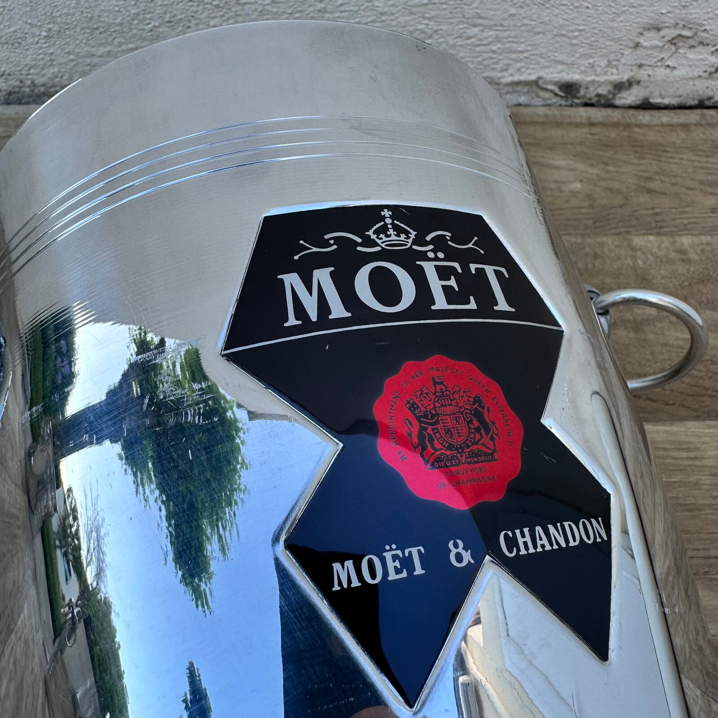 Vintage French Moet Chandon Ice Bucket Champagne Cooler Steel 1812232 Fleamarketfrance