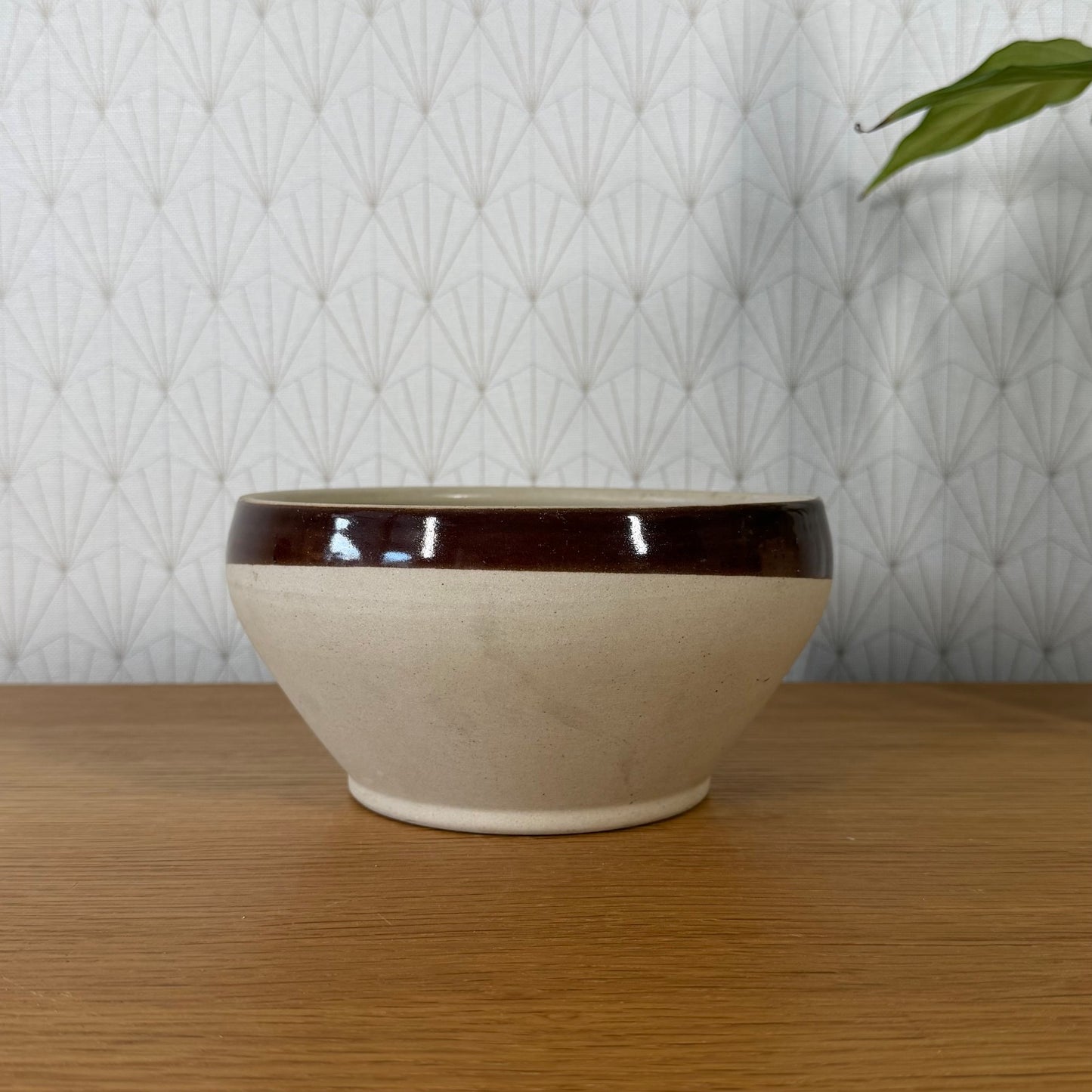 French Stoneware Bowl Vintage Mixing Salad Serving 7.5" 2201262 Fleamarketfrance : French vintage and antique decor